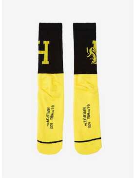 Harry Potter Hufflepuff 2-Tone Crew Socks - BoxLunch Exclusive, , hi-res