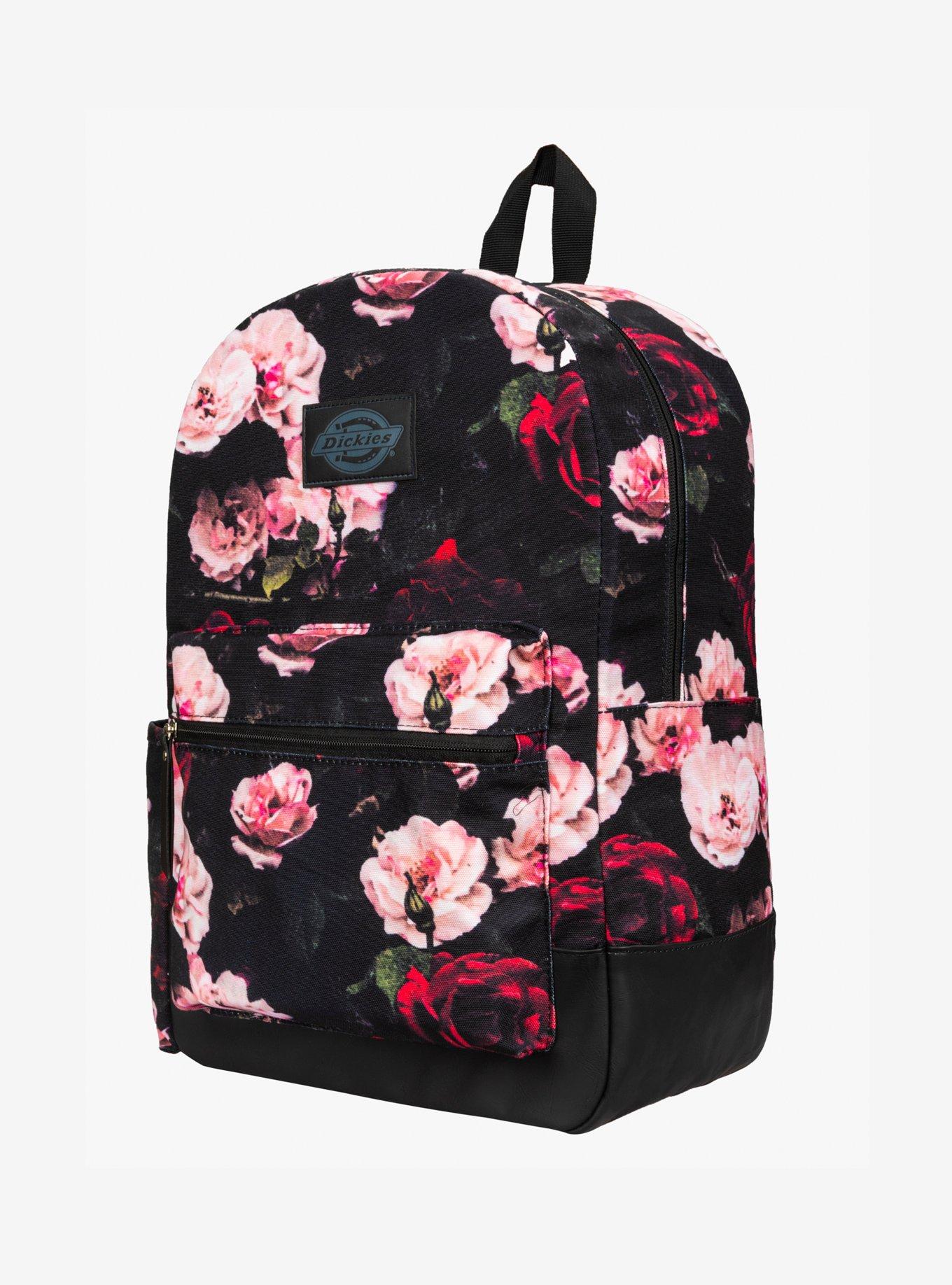 Dickies Dark Floral Canvas Backpack, , alternate