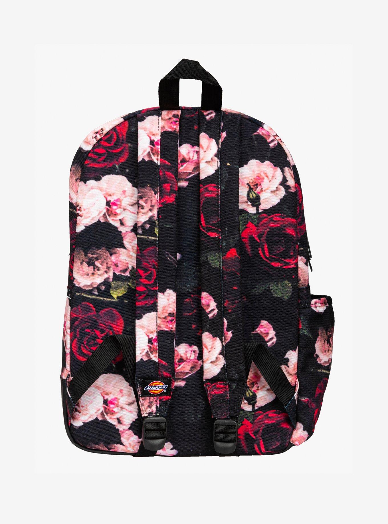 Dickies Dark Floral Canvas Backpack, , alternate