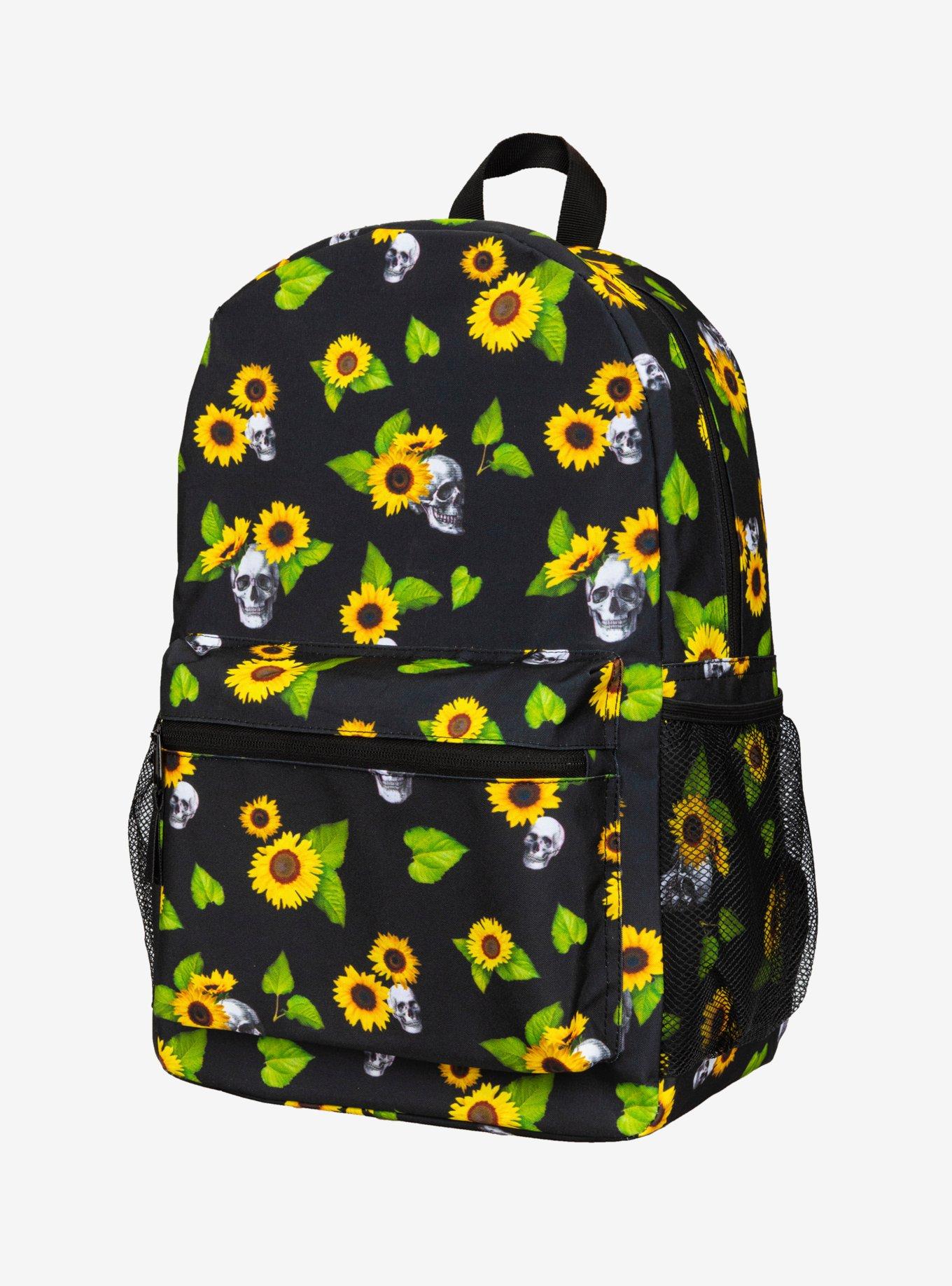 Sunflowers & Skulls Backpack, , alternate