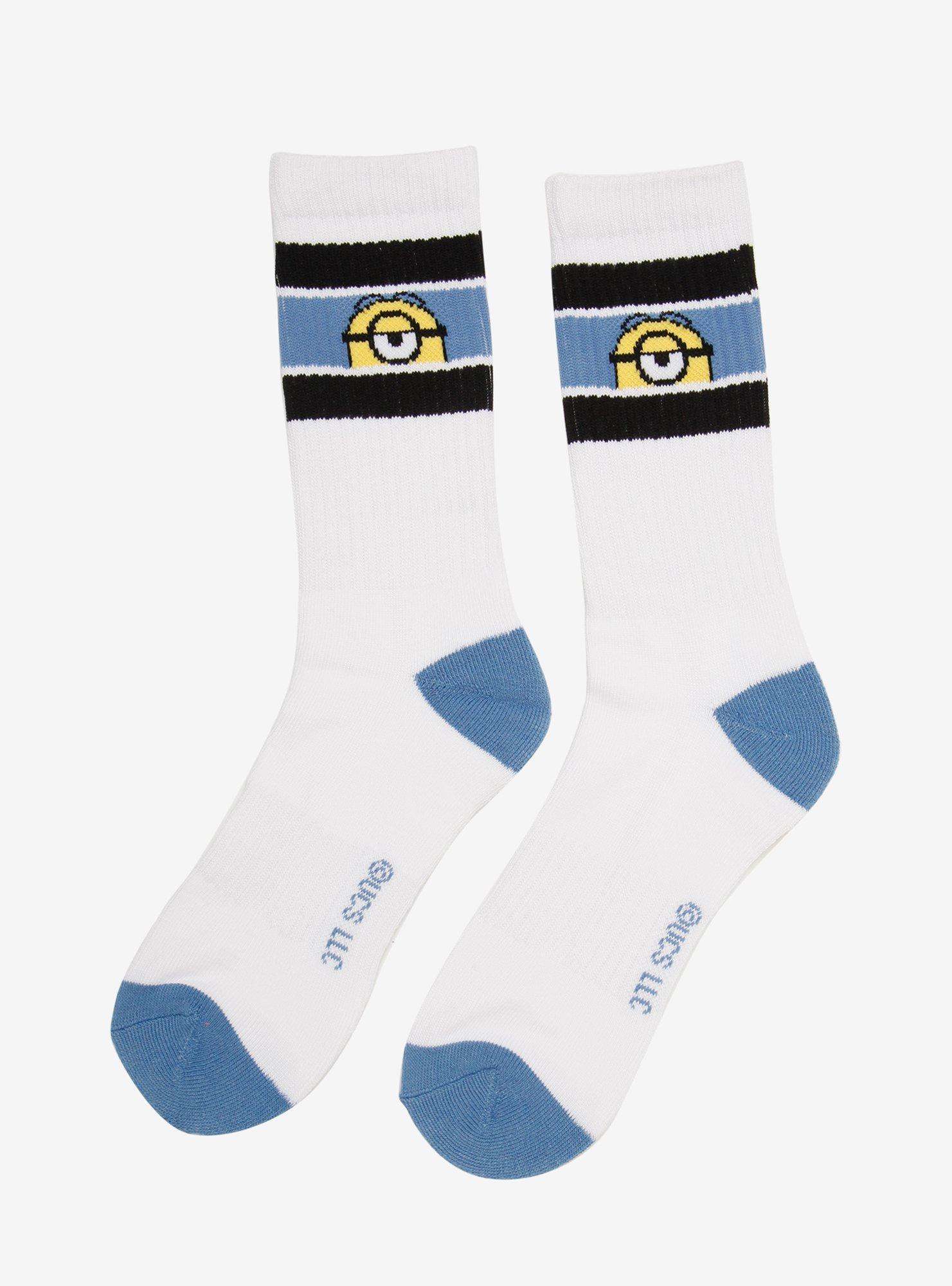 Despicable Me Minion Varsity Crew Socks, , alternate