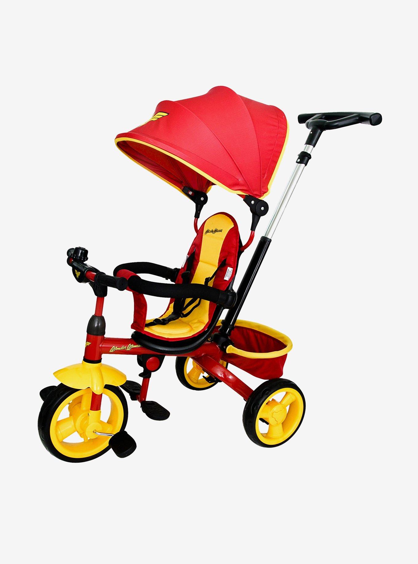 KidsEmbrace DC Comics Wonder Woman 4-in-1 Push and Ride Stroller Tricycle , , alternate