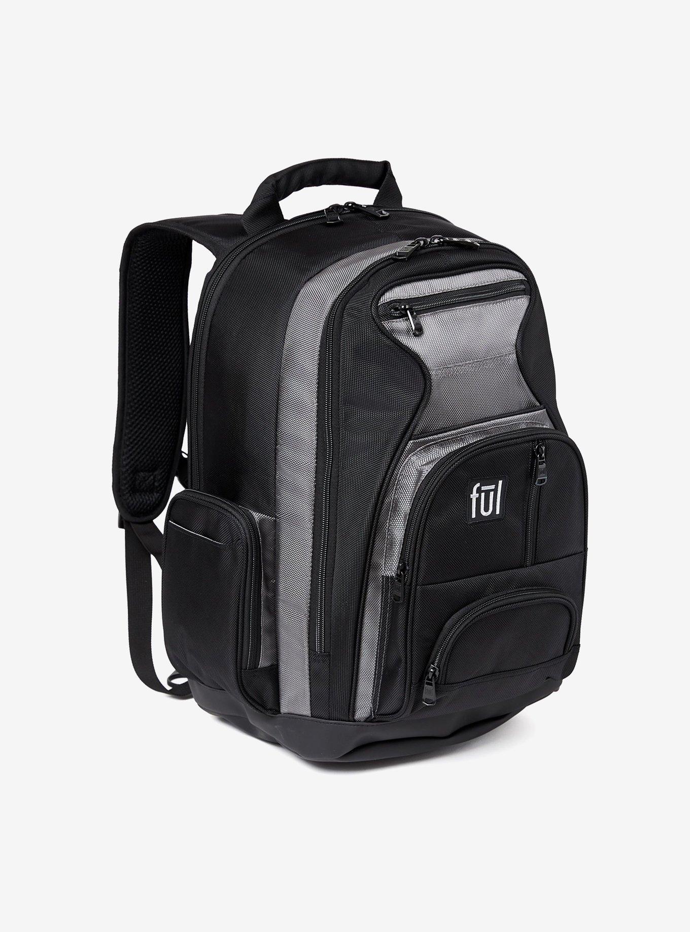 FUL Free Fallin' Padded Black Laptop Backpack, , alternate