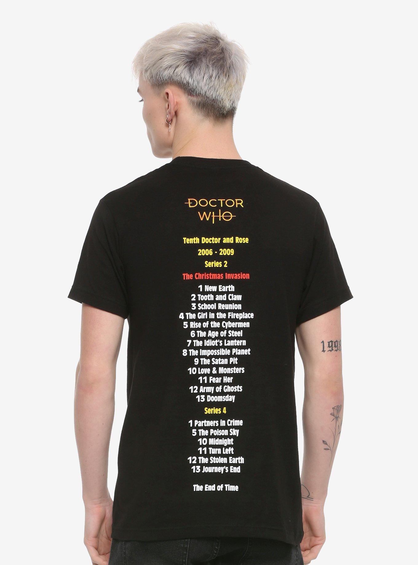 Doctor Who The Tenth Doctor And Rose Tyler T-Shirt, BLACK, alternate