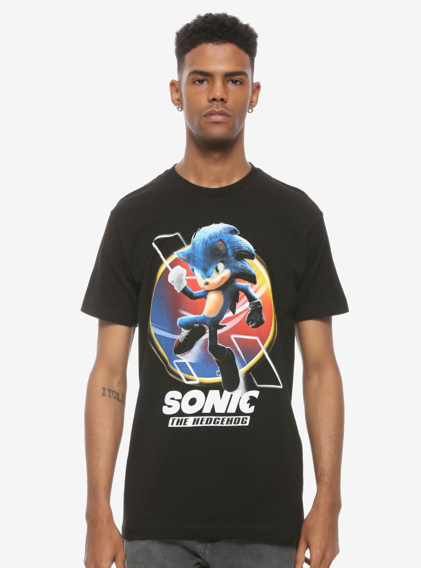 Sonic The Hedgehog Poster T-Shirt, BLACK, alternate