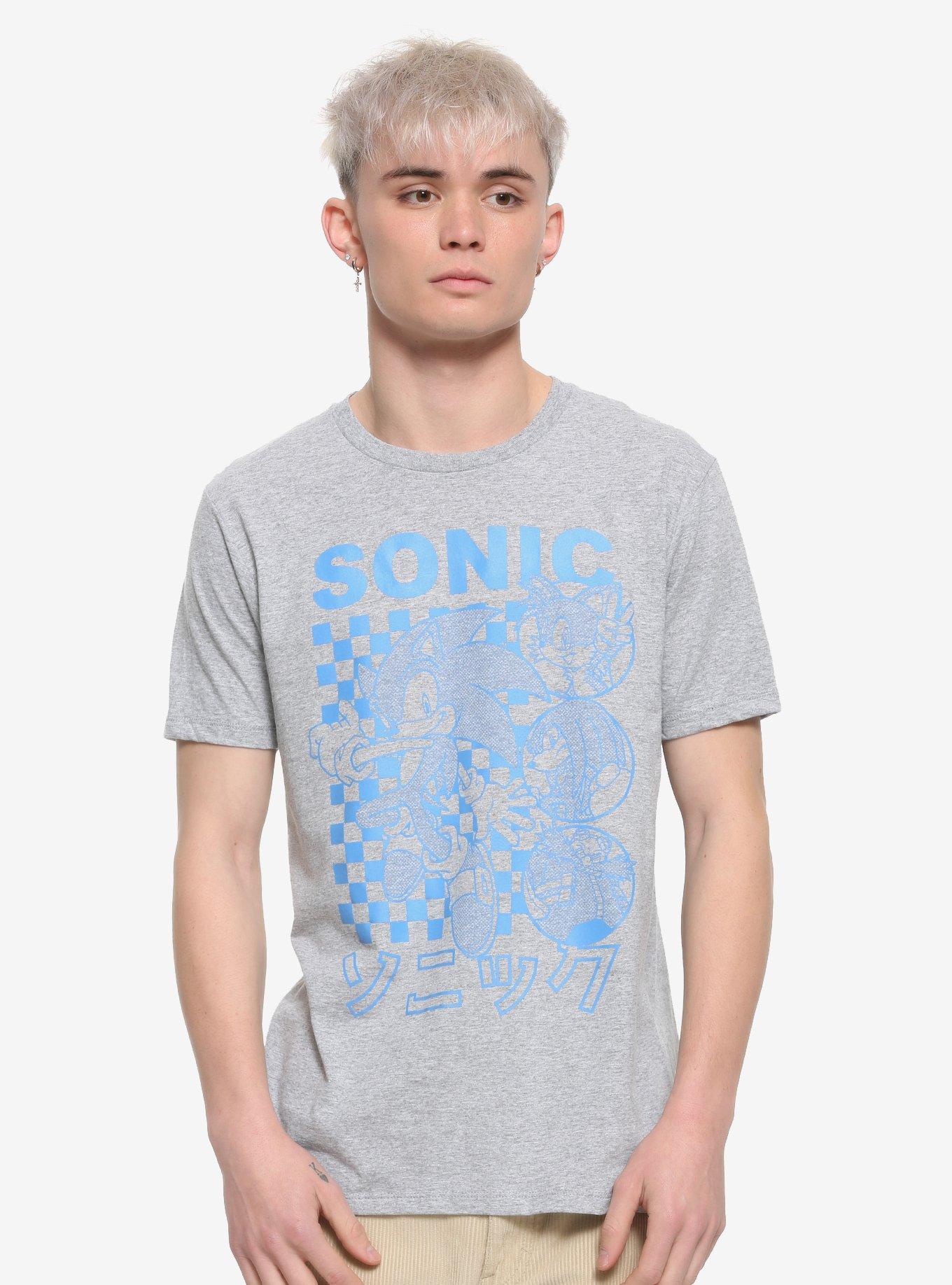 Sonic The Hedgehog Characters Grey T-Shirt, GREY, alternate