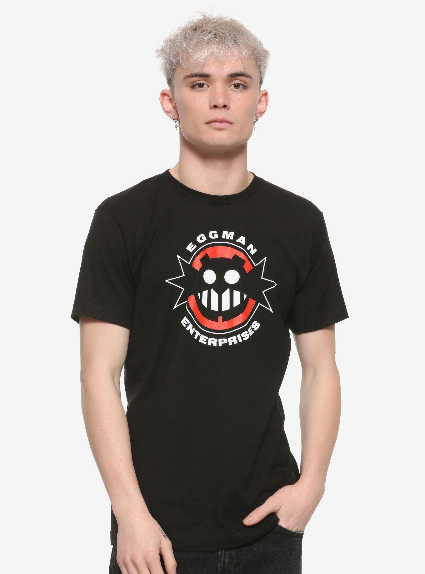 Sonic The Hedgehog Herren T-Shirt – Dr. Eggman Chaos Hoops Design, 100% Baumwolle, Schwarz