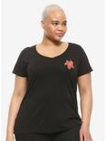 Disney Mulan Mushu & Flowers Girls T-Shirt Plus Size, MULTI, alternate