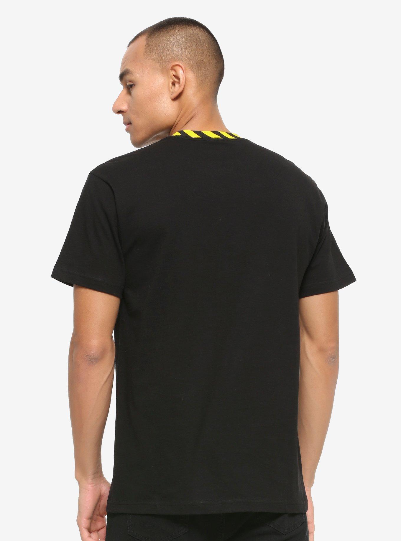 Jurassic Park Striped Collar T-Shirt - BoxLunch Exclusive, YELLOW, alternate - view 2