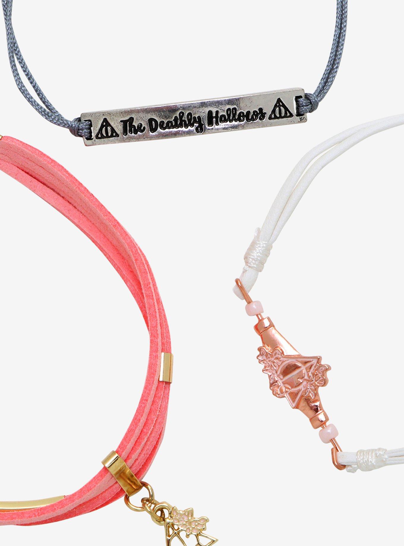 Harry Potter Deathly Hallows Cord Bracelet Set, , alternate