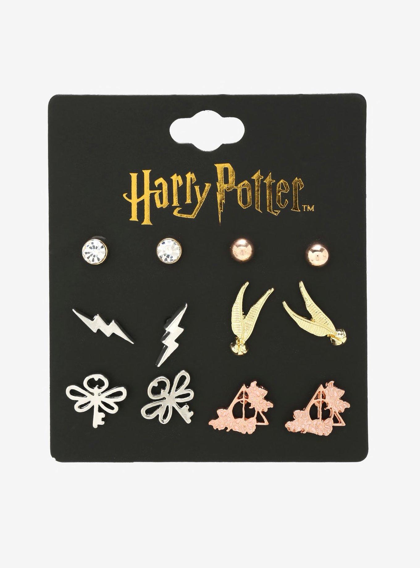 Harry Potter Mixed Metals Stud Earring Set, , alternate