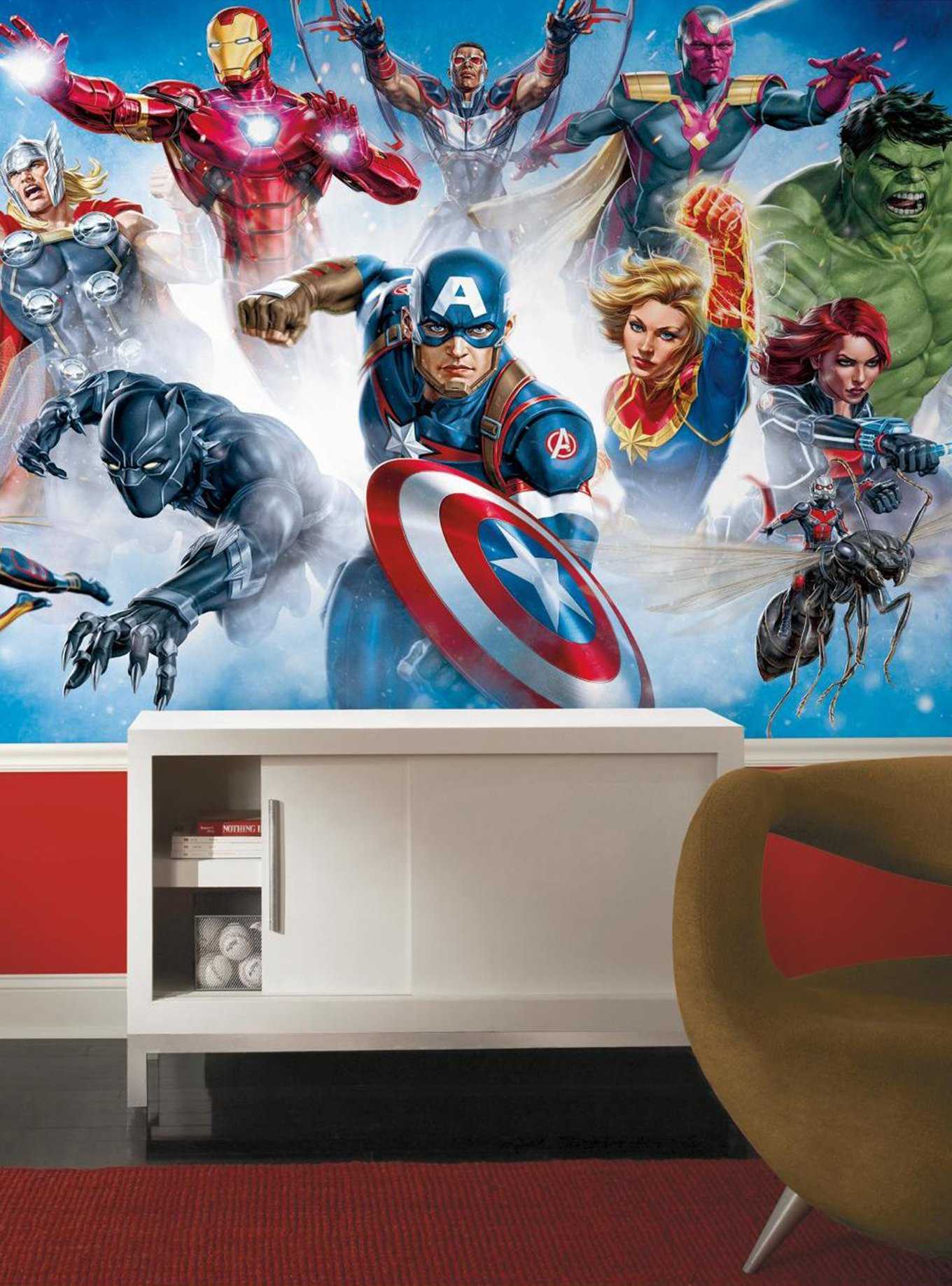 Marvel Avengers Gallery Art Peel and Stick Mural, , hi-res