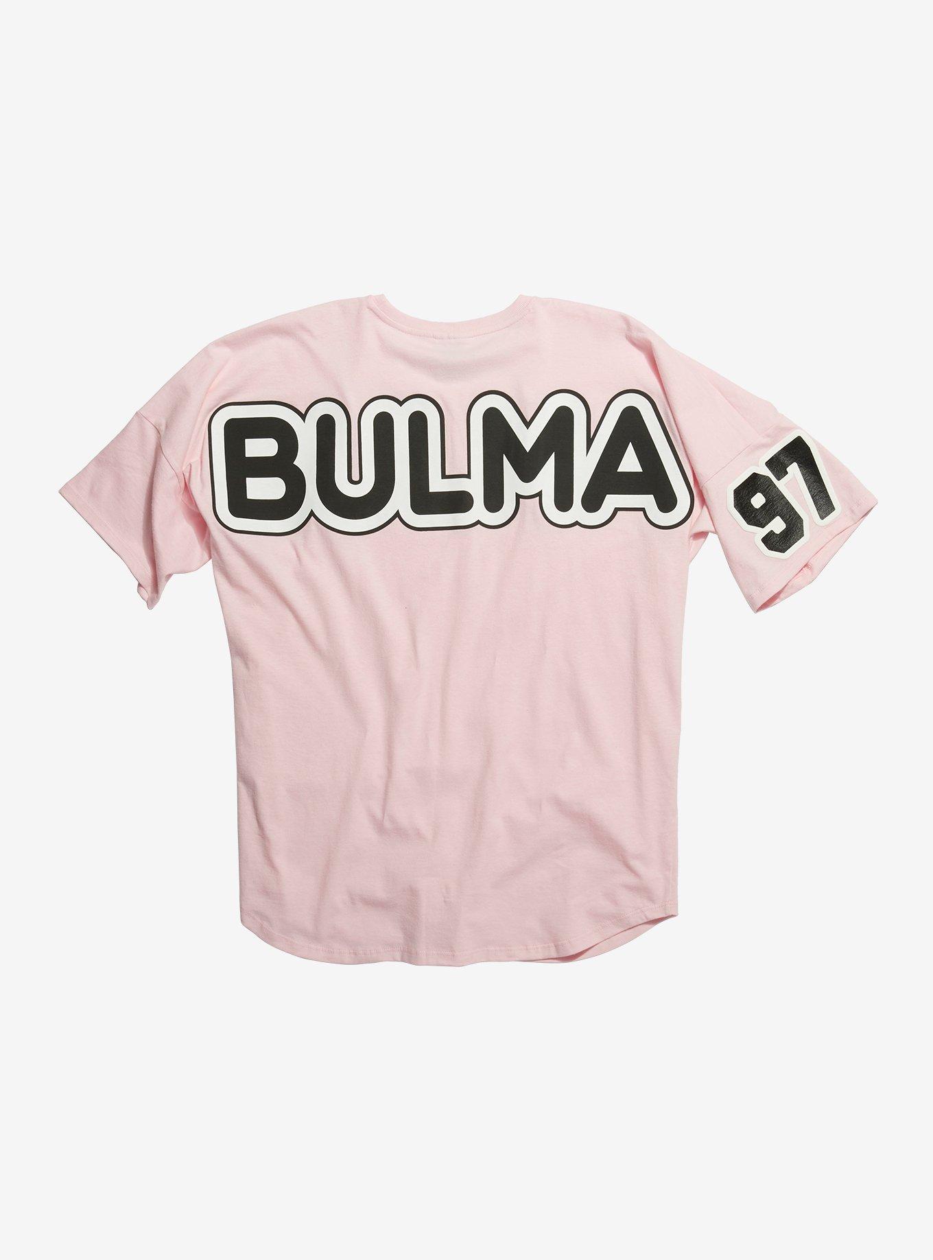 Dragon Ball Z Bulma Pink Women's Short Sleeve Hype Jersey - BoxLunch Exclusive, BLACK, alternate