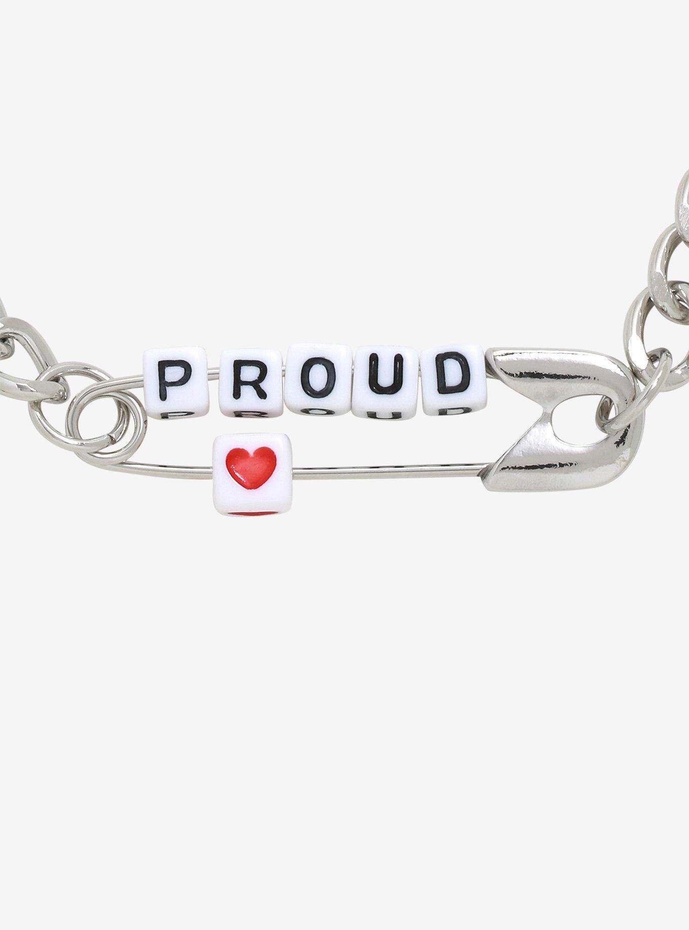 Proud Safety Pin Chain Choker, , alternate