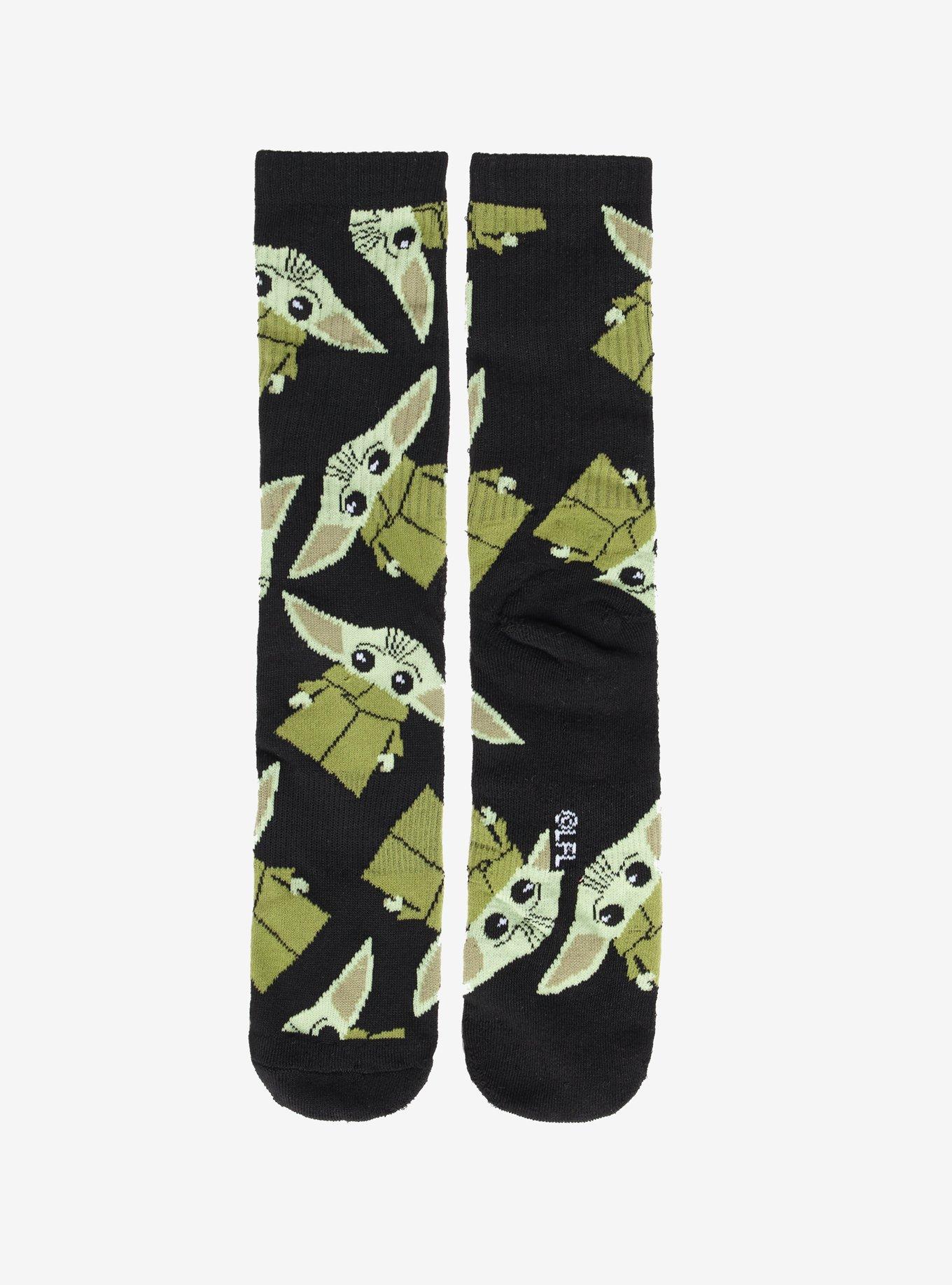 Star Wars The Mandalorian The Child Allover Print Crew Socks - BoxLunch Exclusive, , alternate