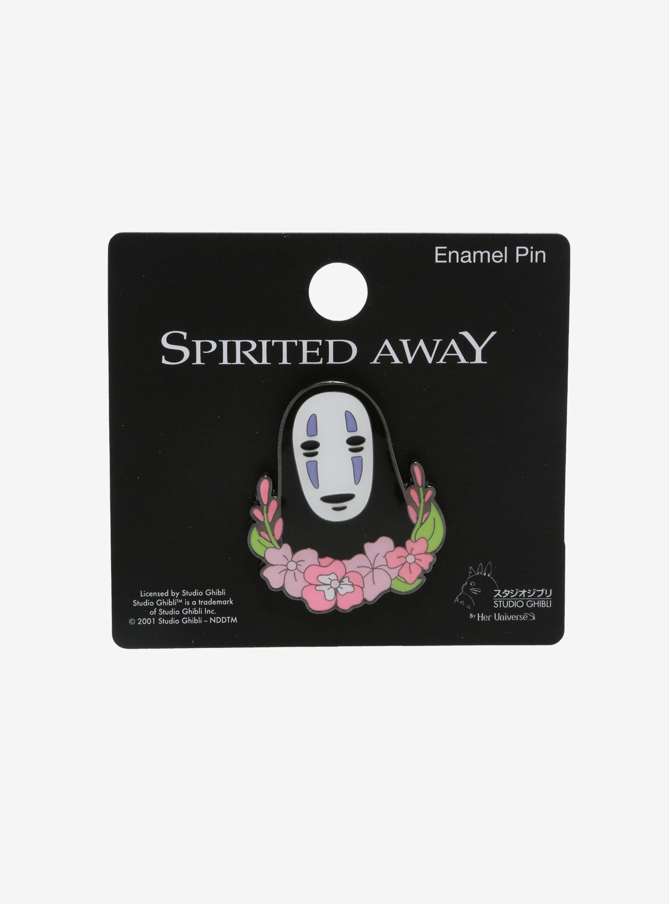 Studio Ghibli Spirited Away No-Face Floral Enamel Pin, , alternate