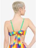 Rainbow Stripe Swim Top, MULTI, alternate