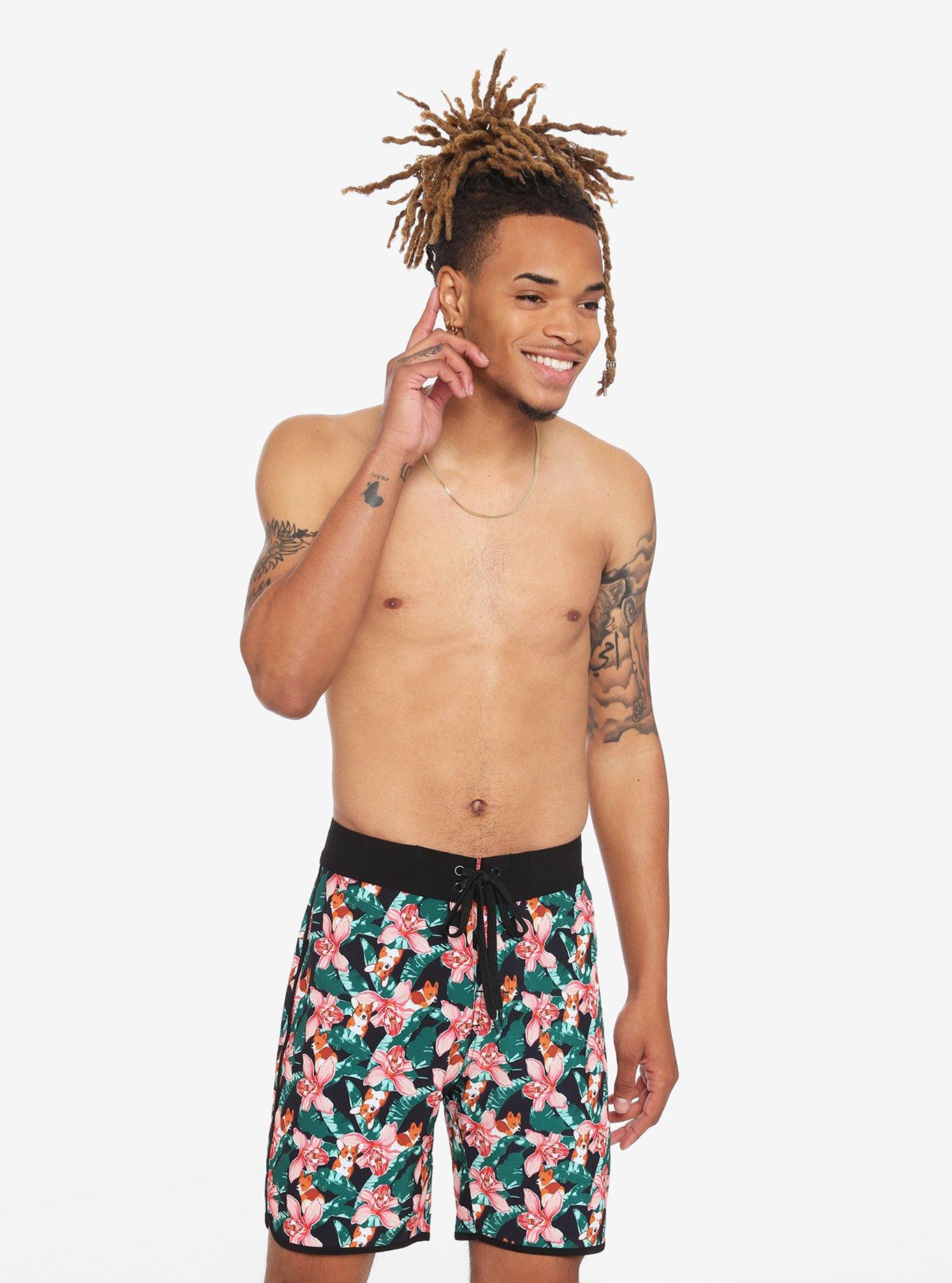 Tropical Corgi Swim Trunks, MULTI, alternate - view 2
