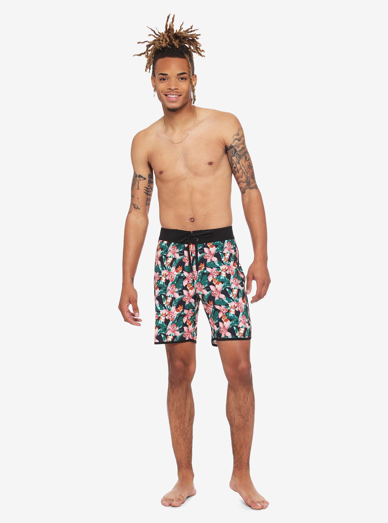 Tropical Corgi Swim Trunks, MULTI, alternate - view 4