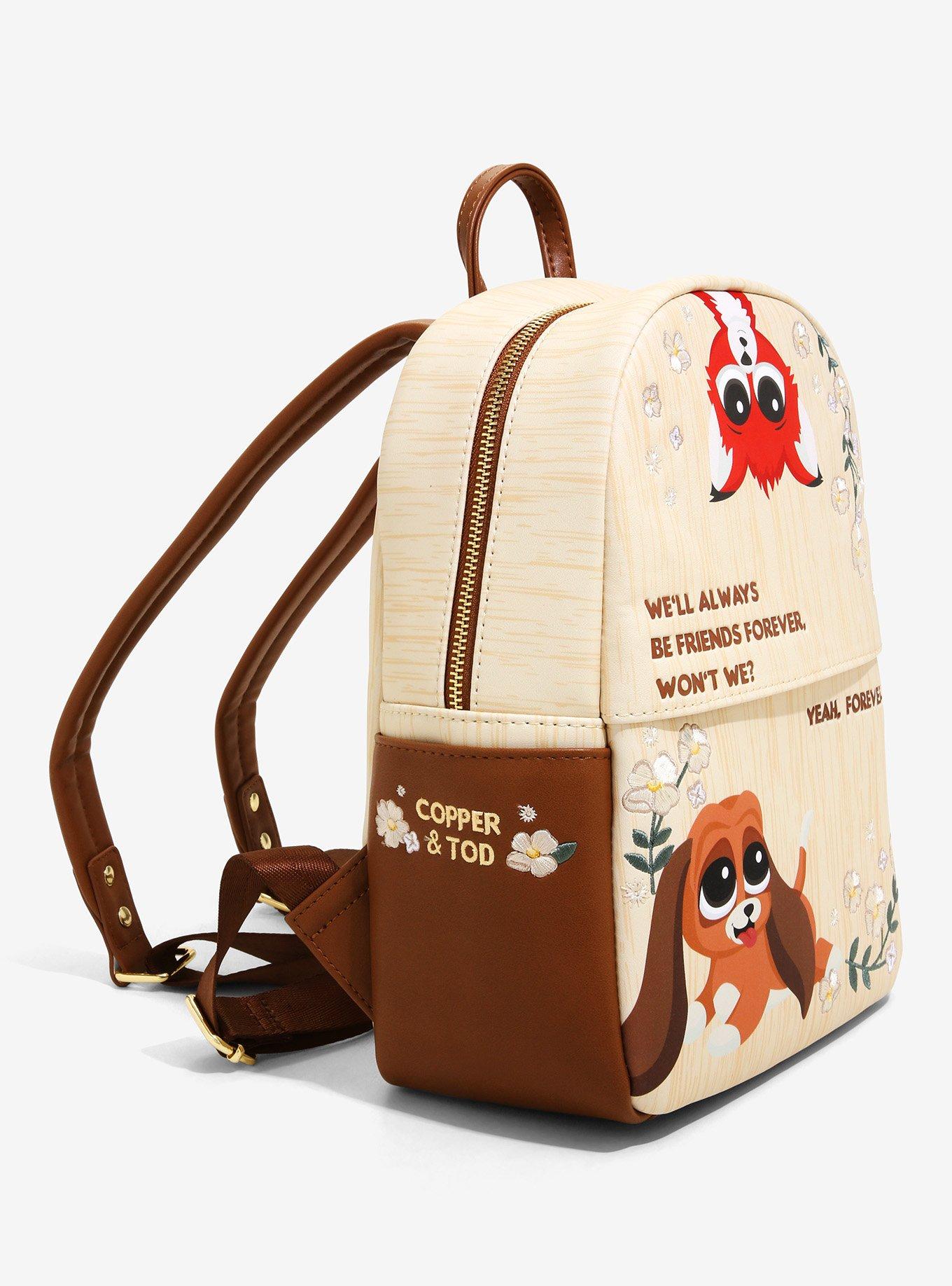 Loungefly Disney The Fox and the Hound Friends Forever Mini Backpack - BoxLunch Exclusive, , alternate