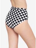 Black & White Checkered High-Waisted Swim Bottoms, MULTI, alternate