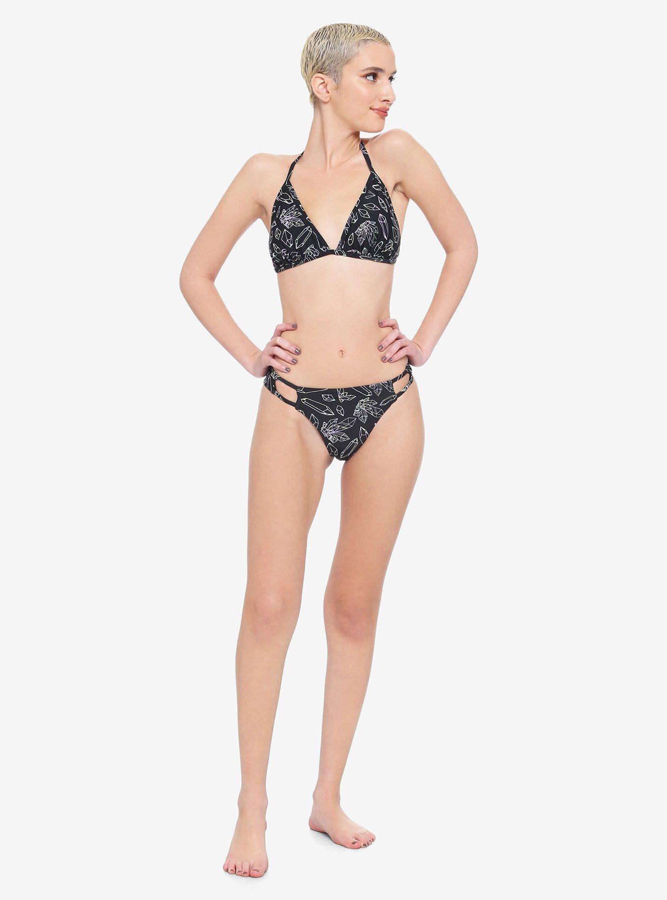 Pastel Crystal Triangle Swim Top, MULTI, alternate