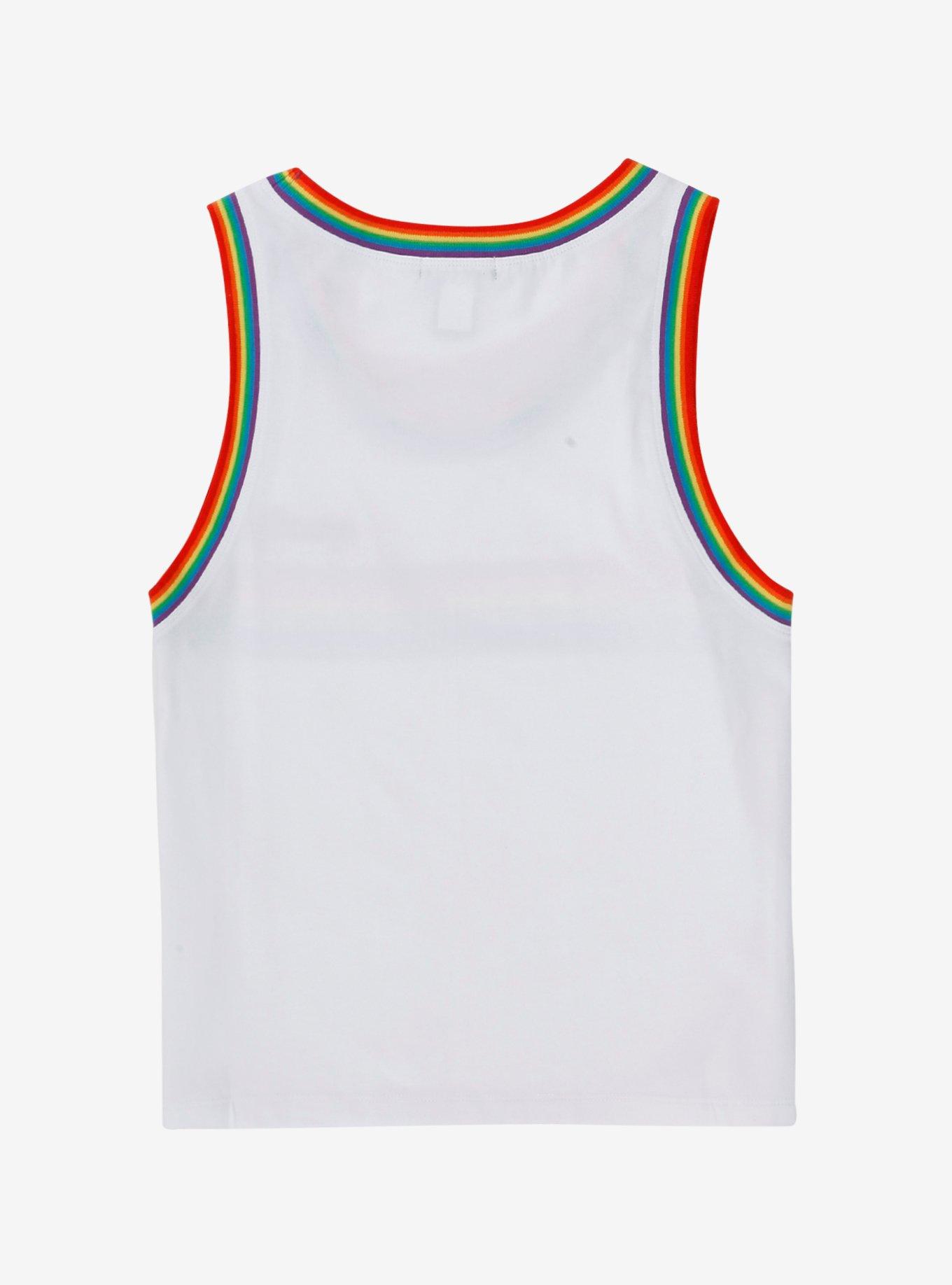 Equality Rainbow Stripe Girls Tank Top, RAINBOW, alternate