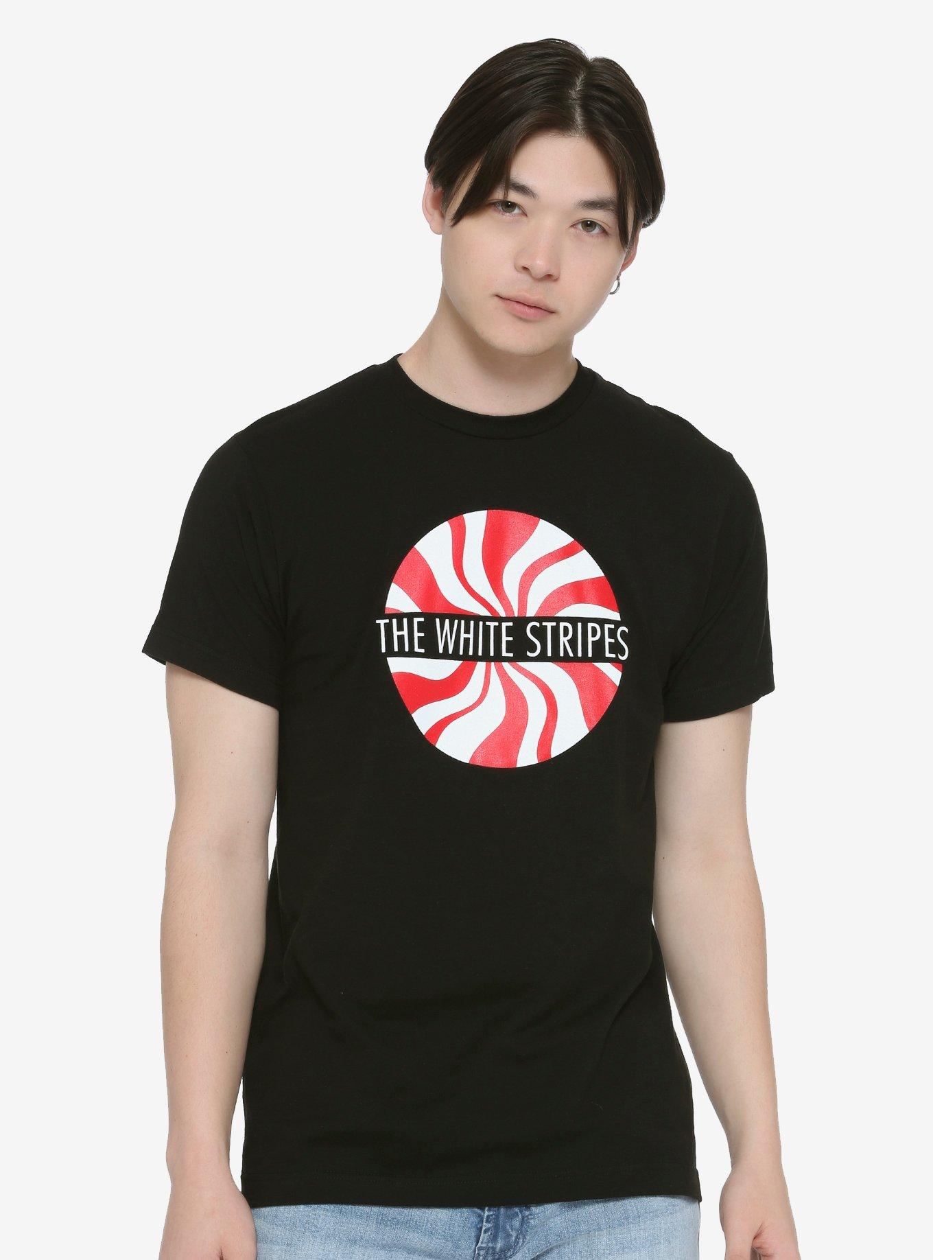 The White Stripes Peppermint T-Shirt, BLACK, alternate