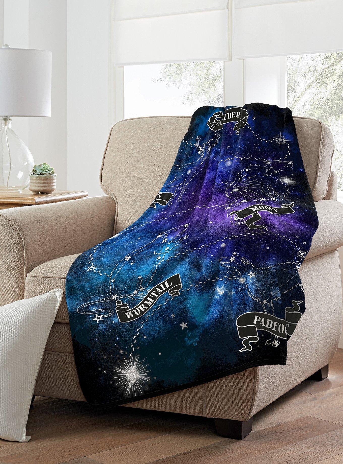 Harry Potter Marauder's Map Galaxy Throw Blanket, , alternate