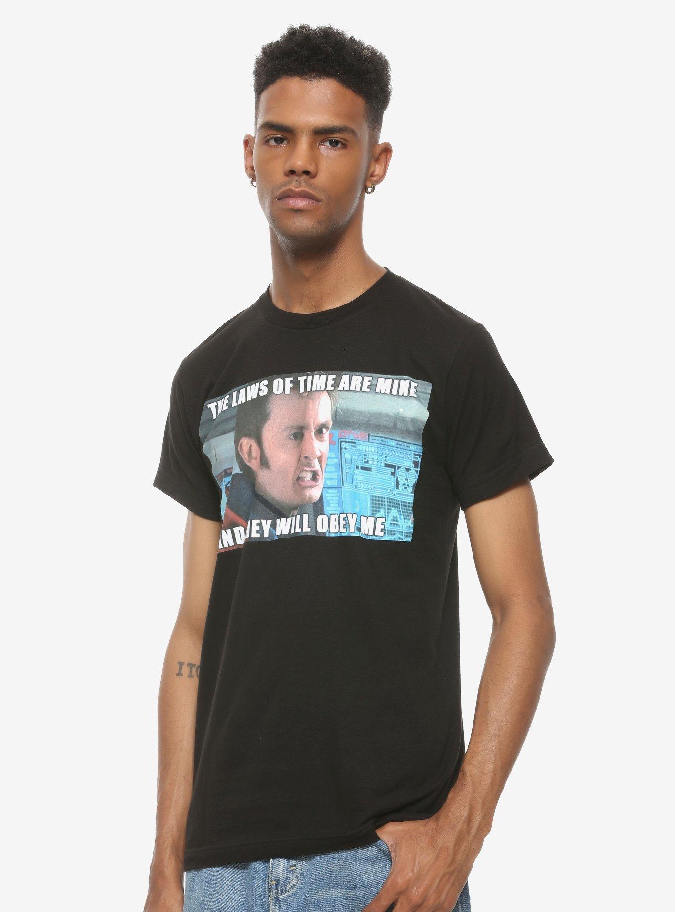 Doctor Who The Laws Of Time Are Mine T-Shirt, BLACK, alternate