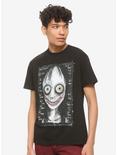 Don't Scream Scary Face T-Shirt By Gus Fink, BLACK, alternate