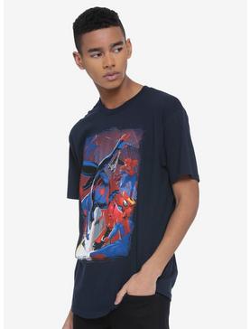 Marvel Spider-Man Miles Group Jump T-Shirt, NAVY, hi-res