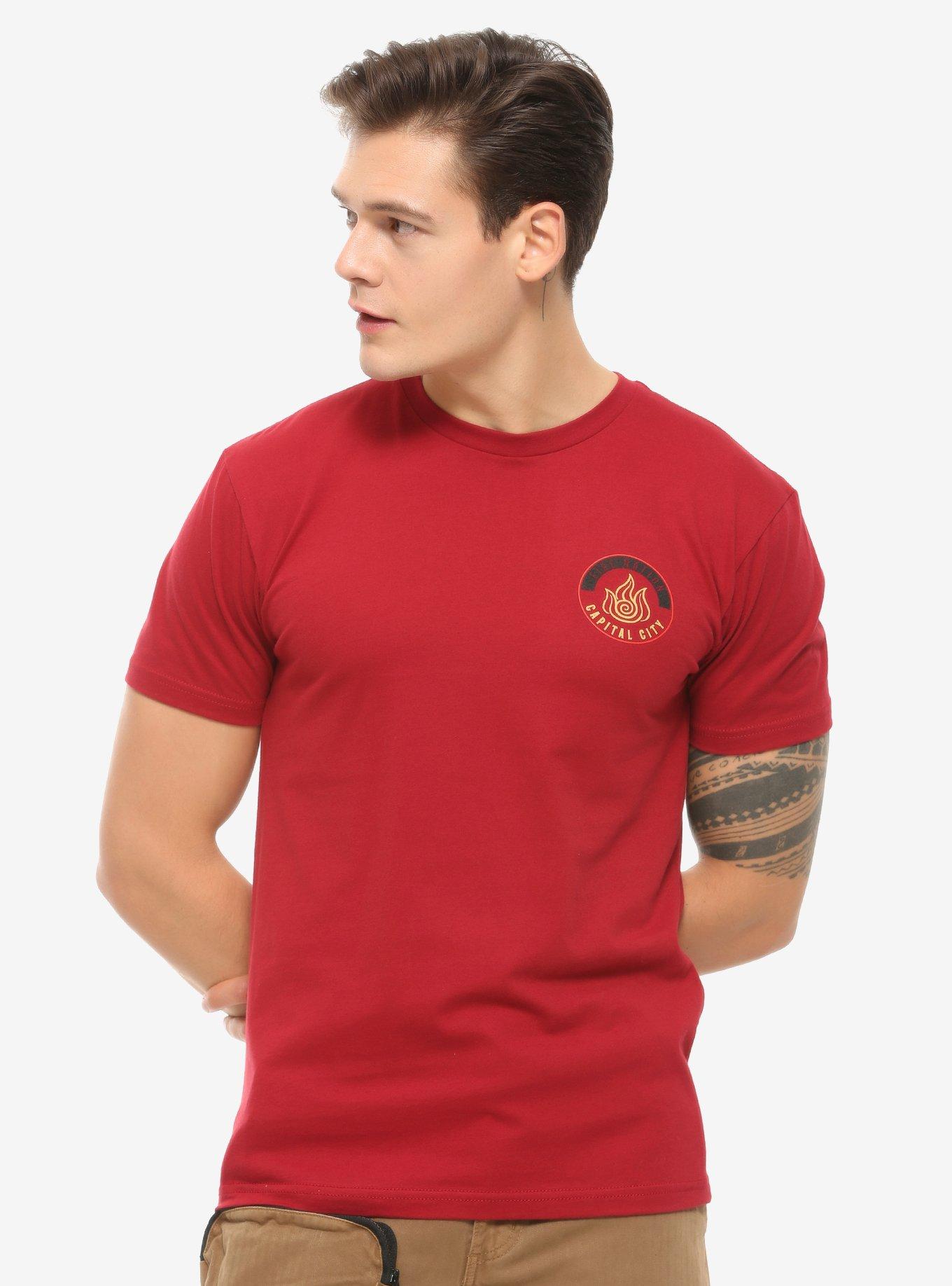 Avatar: The Last Airbender Fire Nation Capital City T-Shirt - BoxLunch Exclusive, RED, alternate