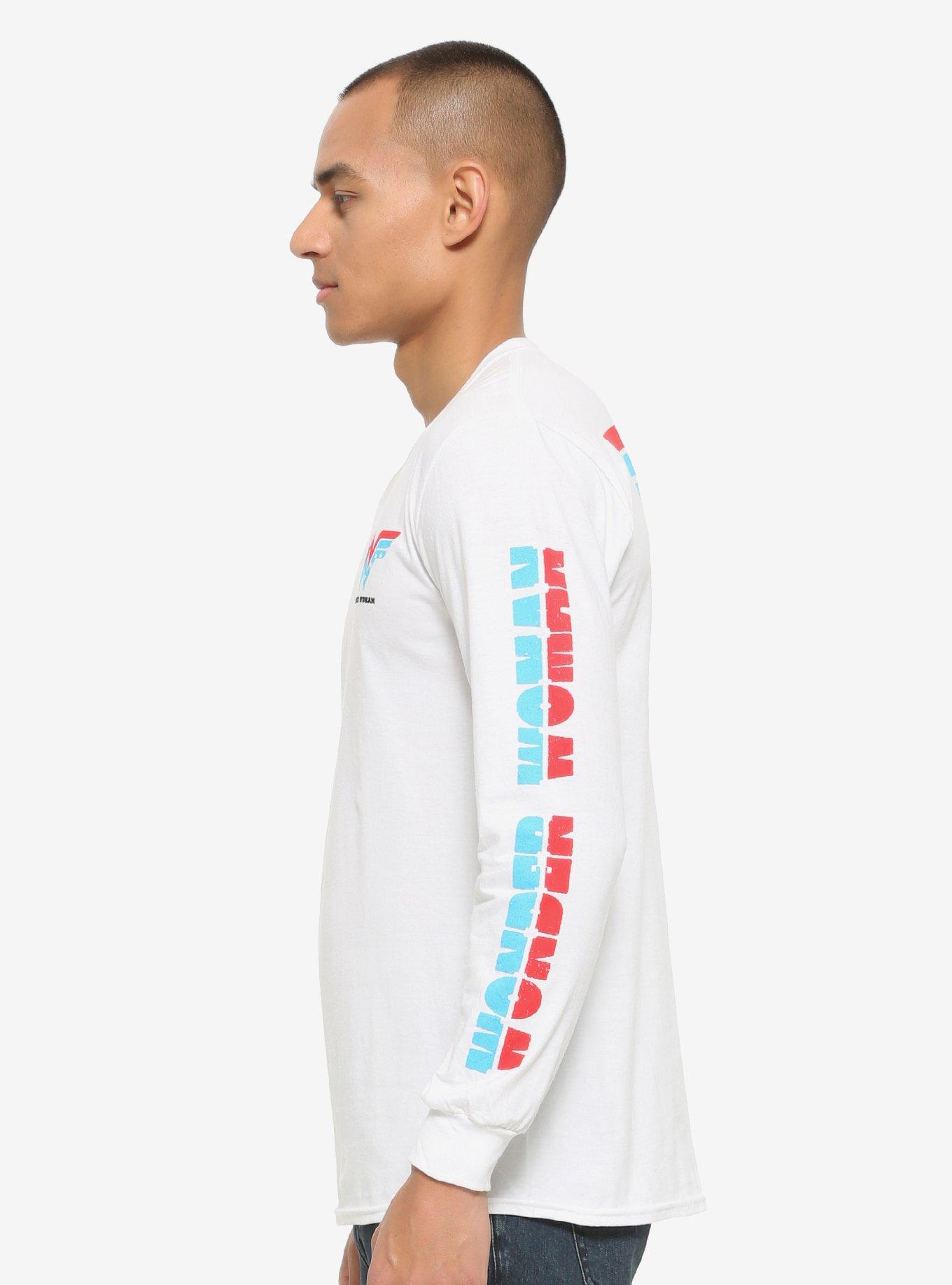 DC Comics Wonder Woman Red & Blue Long Sleeve T-Shirt - BoxLunch Exclusive, WHITE, alternate