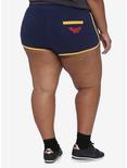 Her Universe DC Comics Wonder Woman 1984 Logo Girls Soft Shorts Plus Size, NAVY, alternate