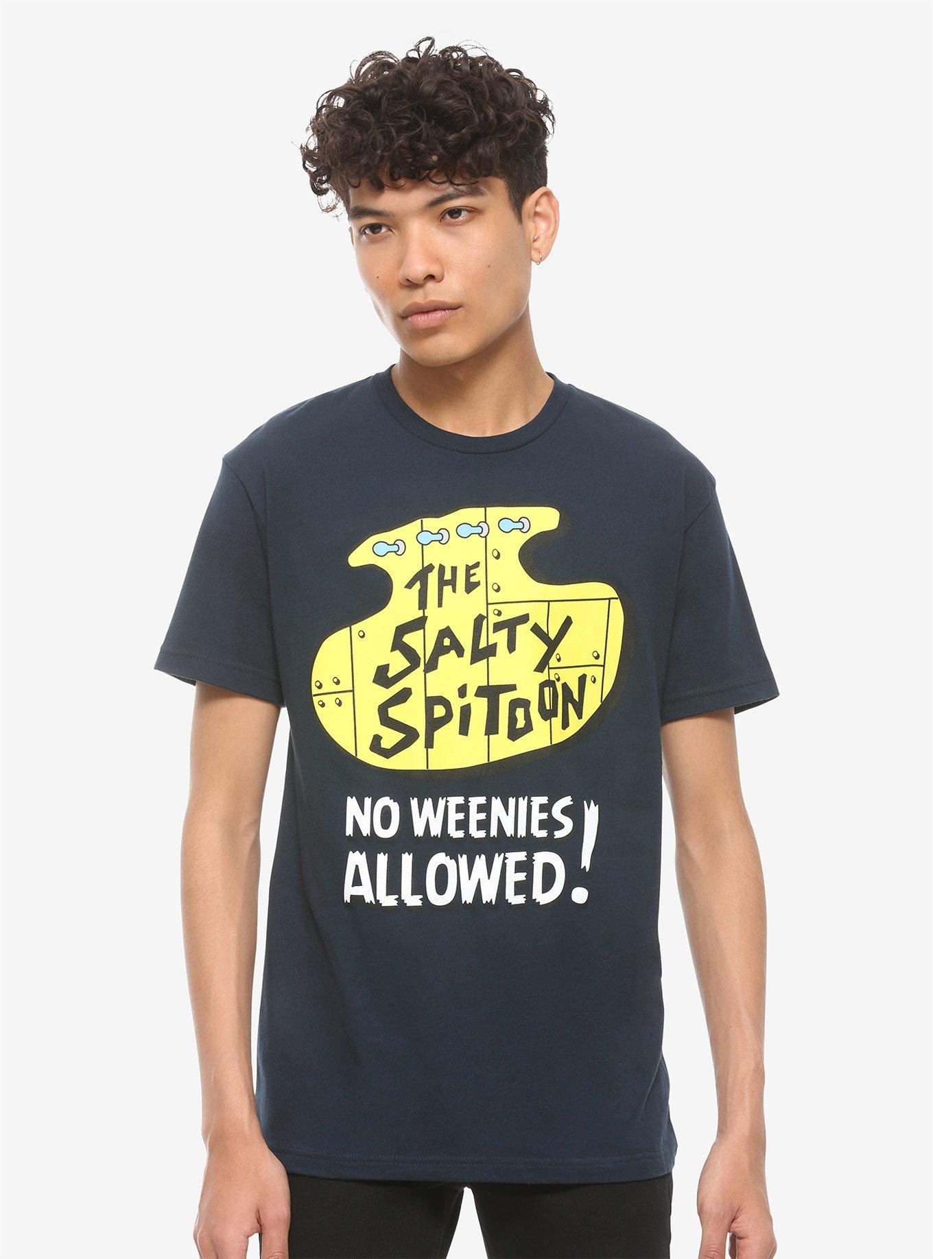 SpongeBob SquarePants The Salty Spitoon Sign T-Shirt, NAVY, alternate
