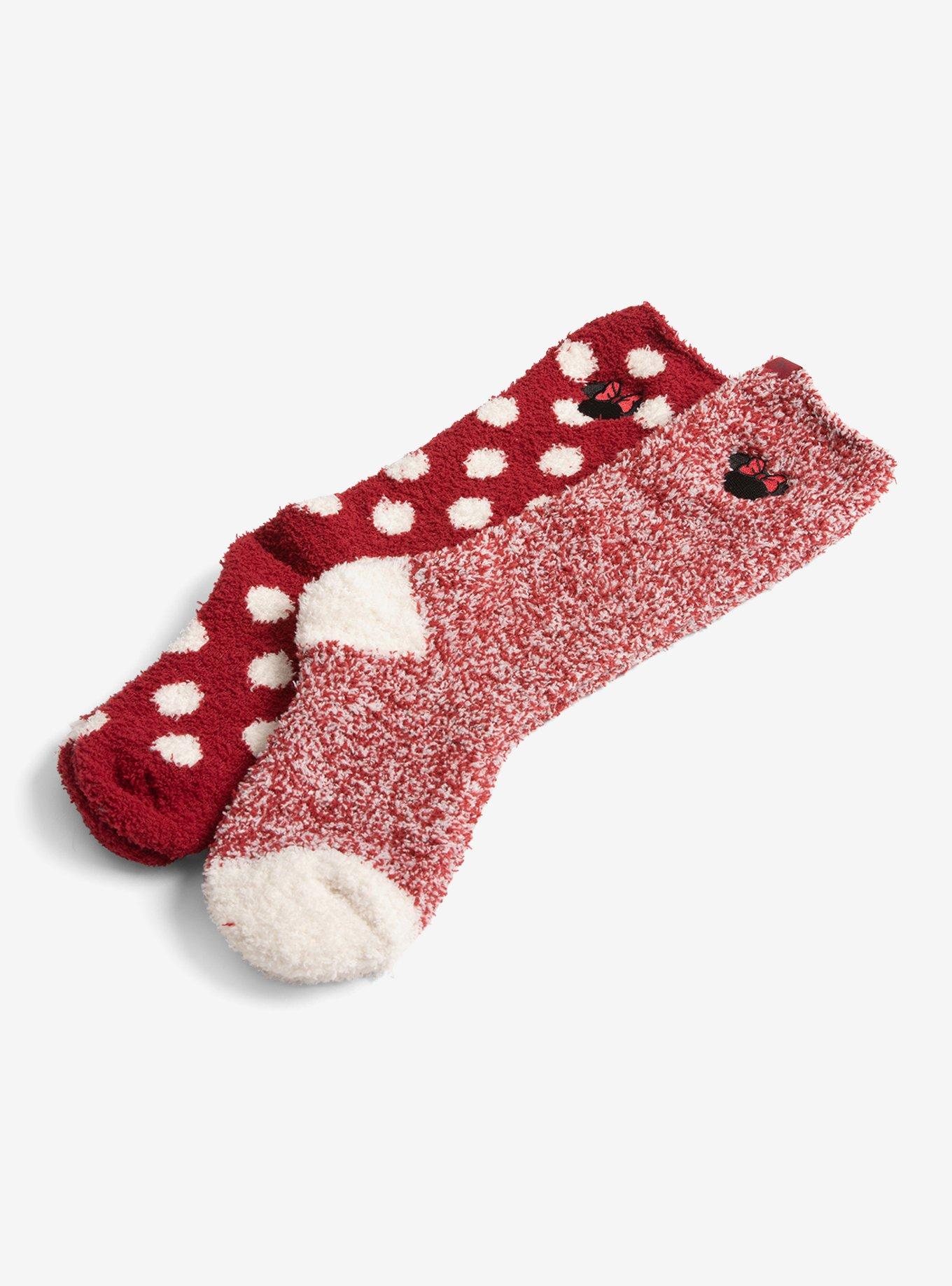 Barefoot Dreams Disney Minnie Mouse 2 Pack Socks Ruby, , alternate