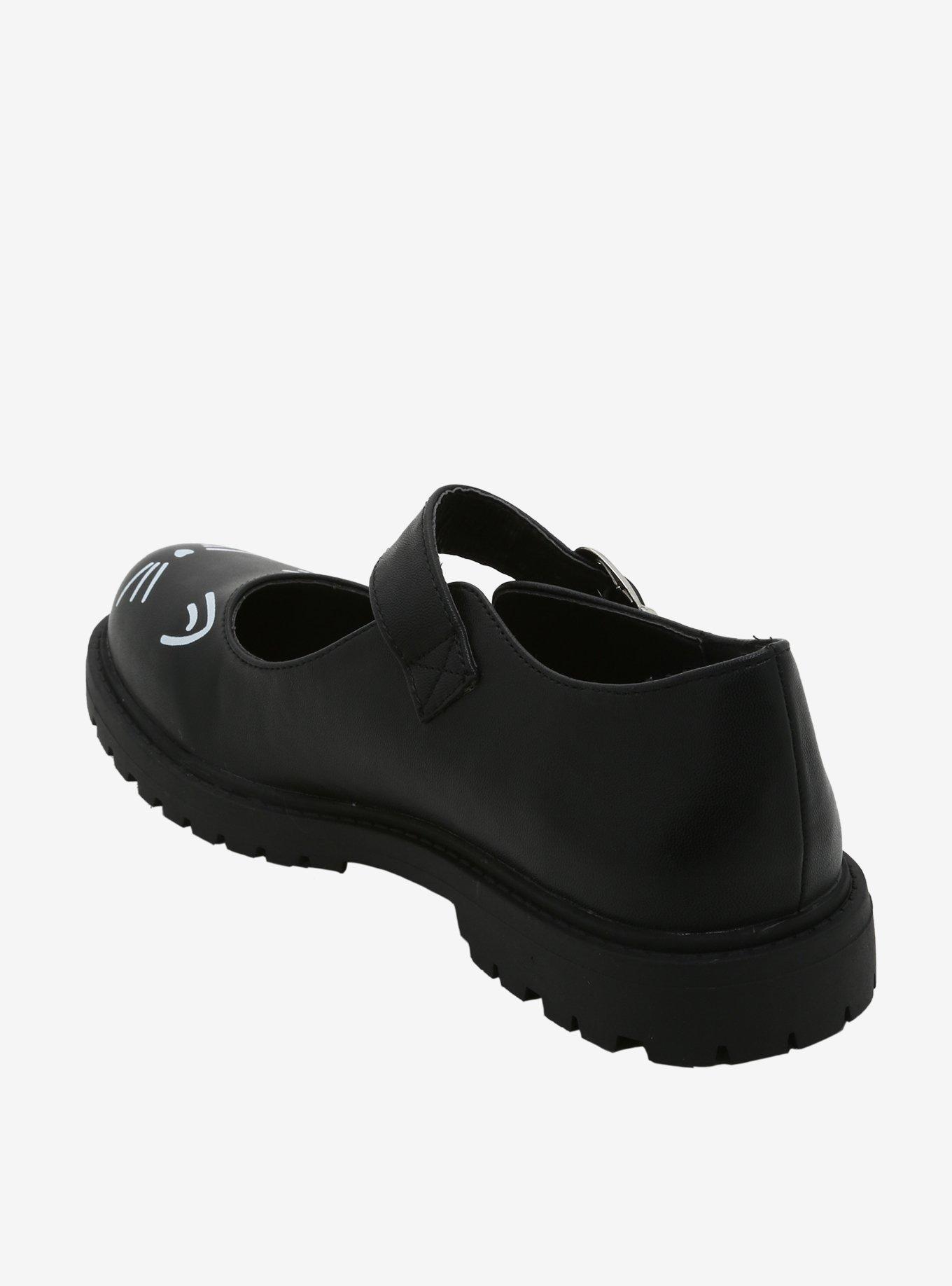 Cat Face Faux Leather Mary Janes, MULTI, alternate