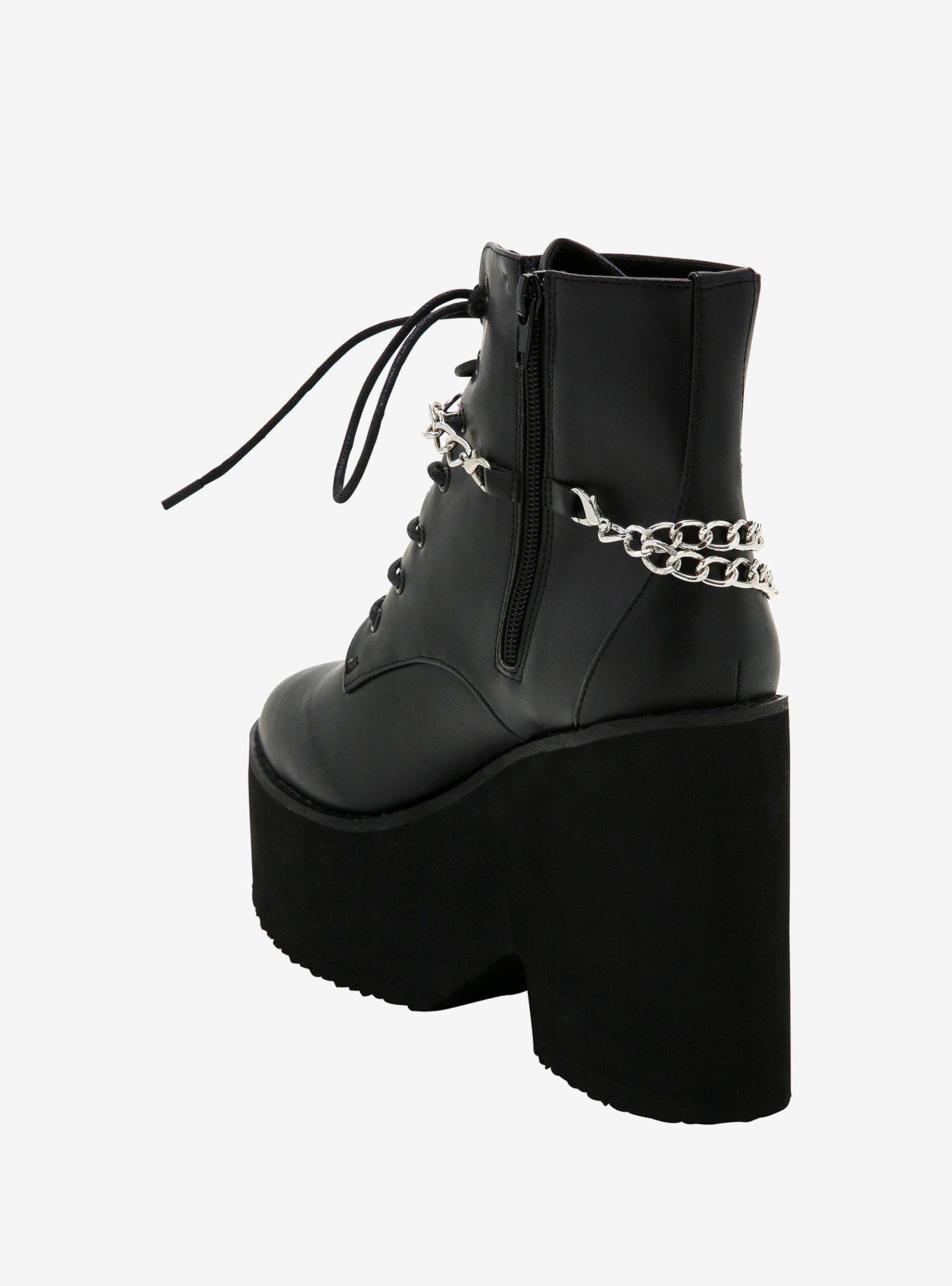 Chain & Padlock Platform Booties, MULTI, alternate