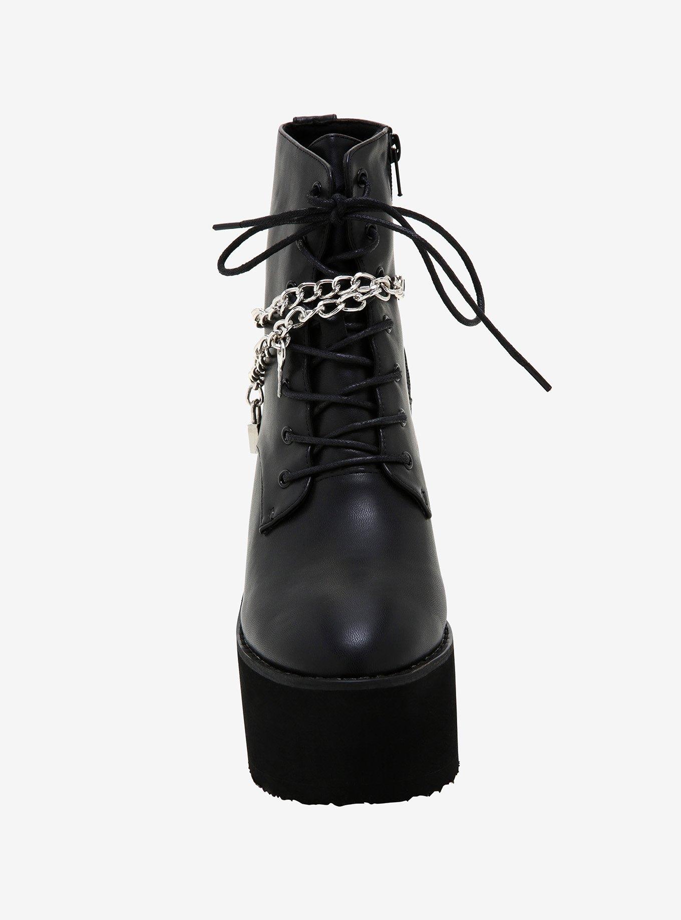Chain & Padlock Platform Booties, MULTI, alternate
