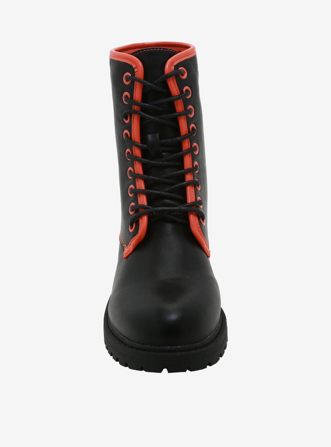 Orange & Black Combat Boots, MULTI, alternate
