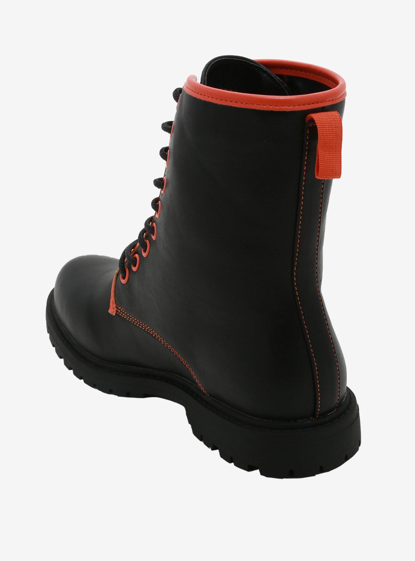 Orange & Black Combat Boots, MULTI, alternate