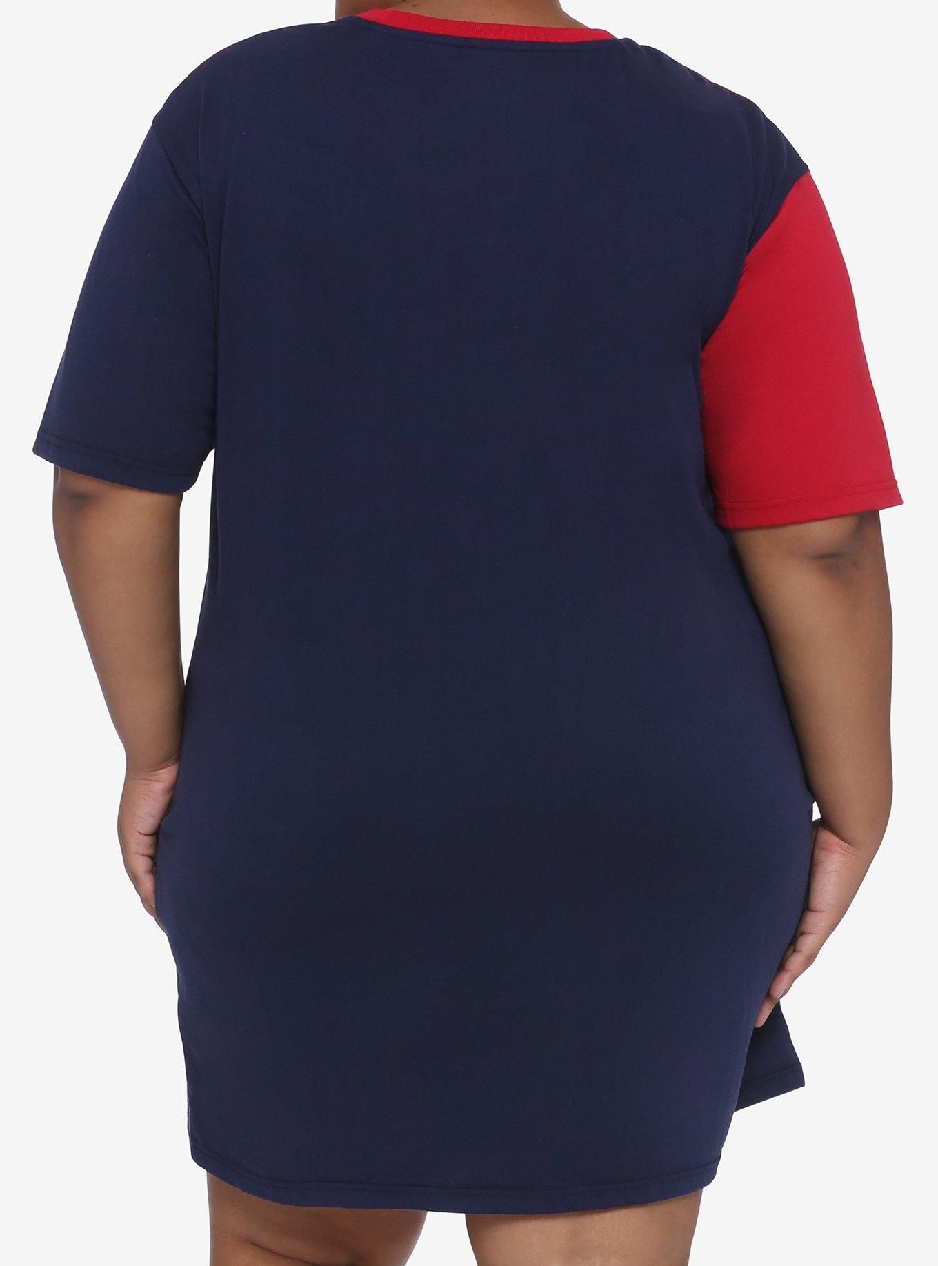 Her Universe DC Comics Wonder Woman 1984 Color-Block T-Shirt Dress Plus Size, MULTI, alternate