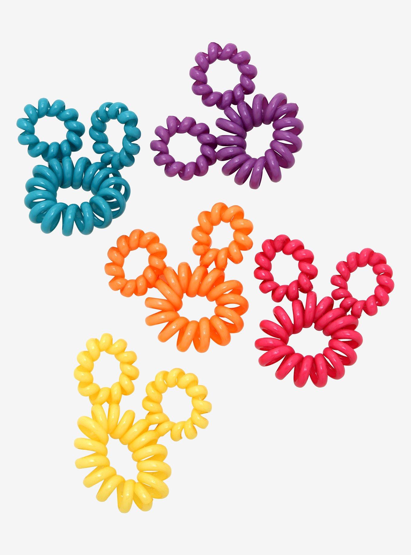 Disney Mickey Mouse Rainbow Coil Hair Elastic Set - BoxLunch Exclusive, , alternate