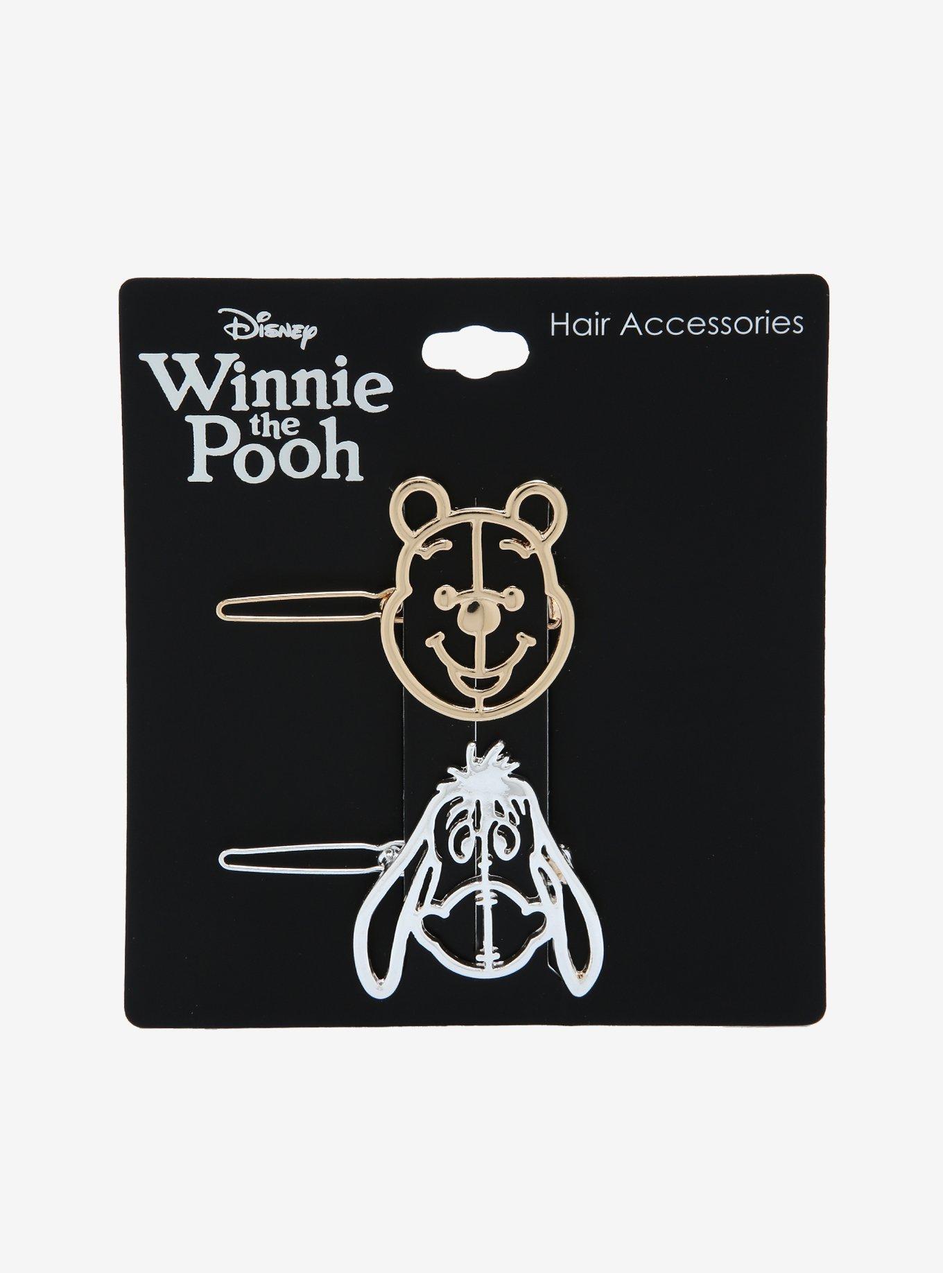 Disney Winnie the Pooh Eeyore & Pooh Line Art Barrette Set - BoxLunch Exclusive, , alternate
