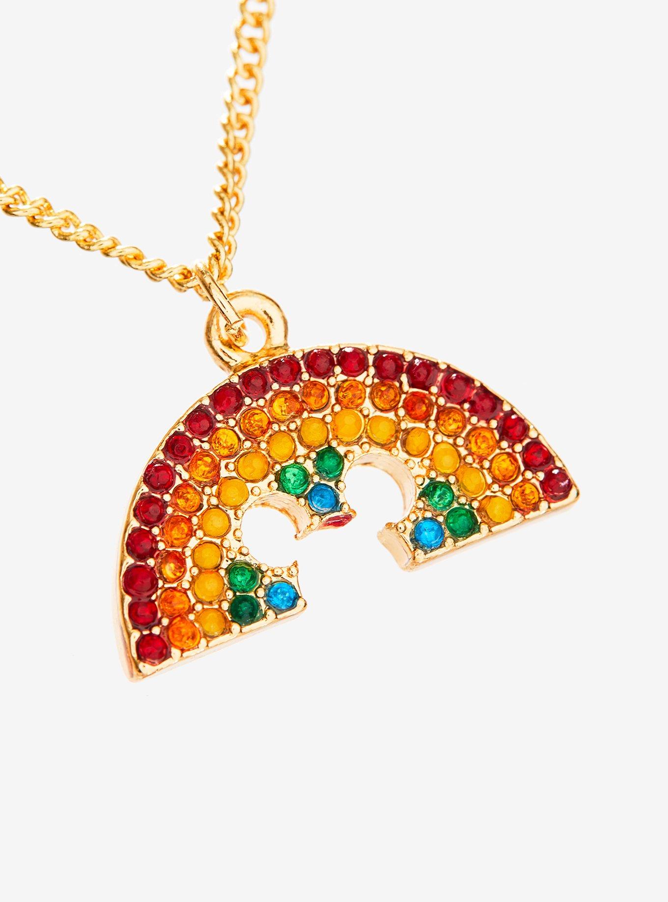 Disney Mickey Mouse Ears Rainbow Necklace, , alternate