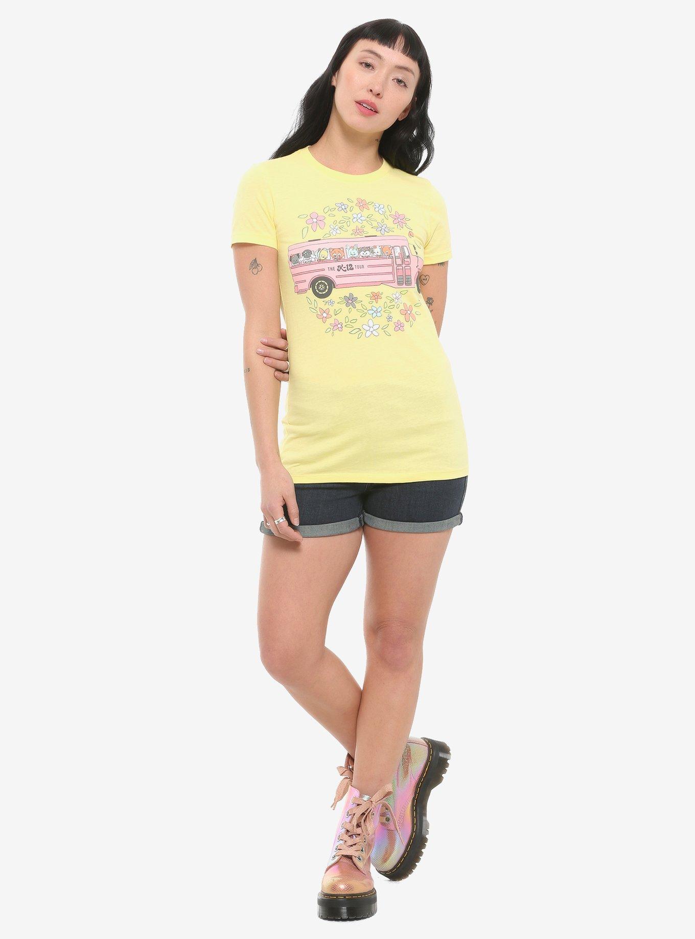Melanie Martinez K-12 Tour Cartoon Bus Girls T-Shirt, YELLOW, alternate