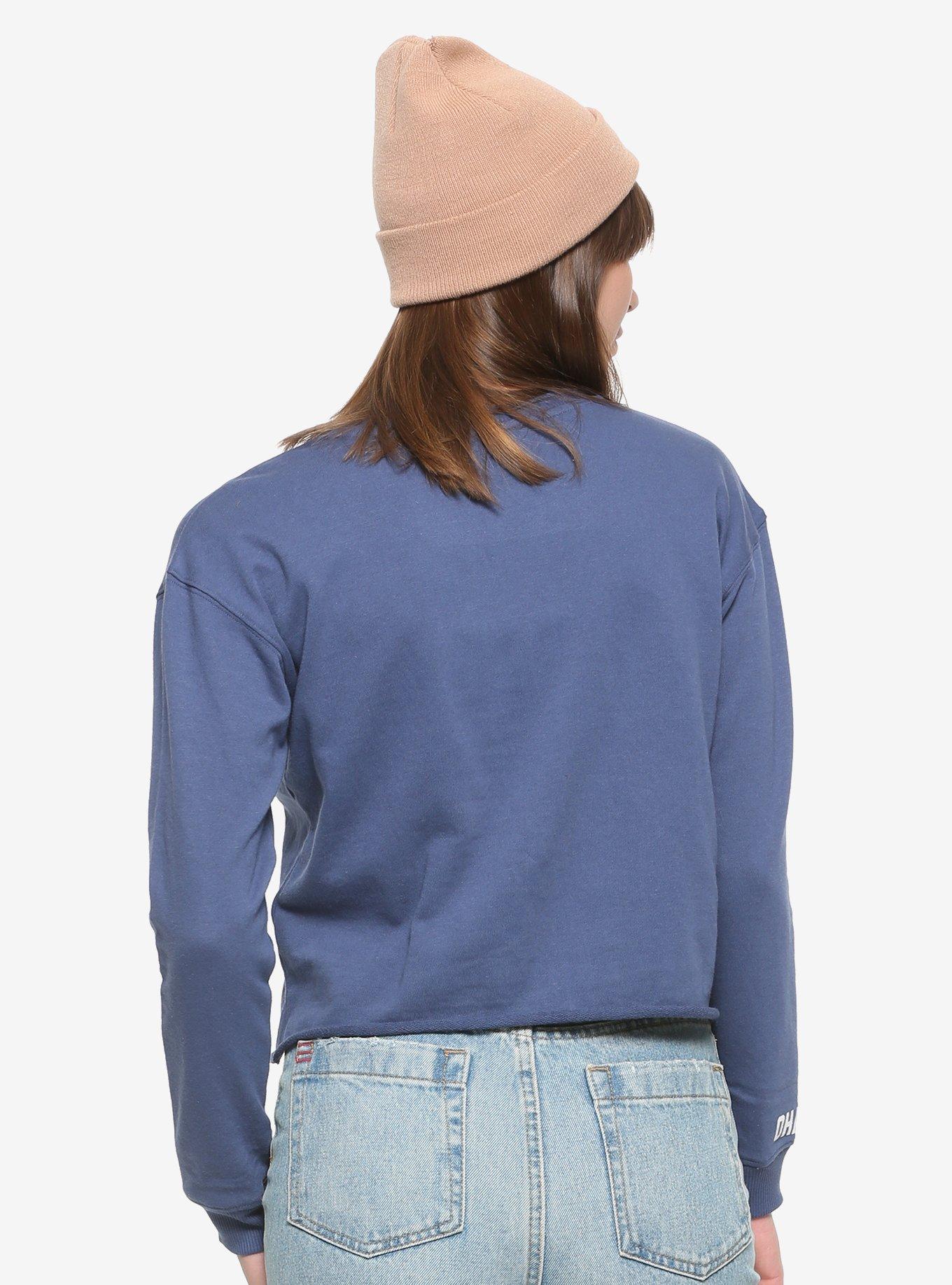 Disney Lilo & Stitch Stitch Ohana Women's Henley Sweater - BoxLunch Exclusive, BLUE, alternate