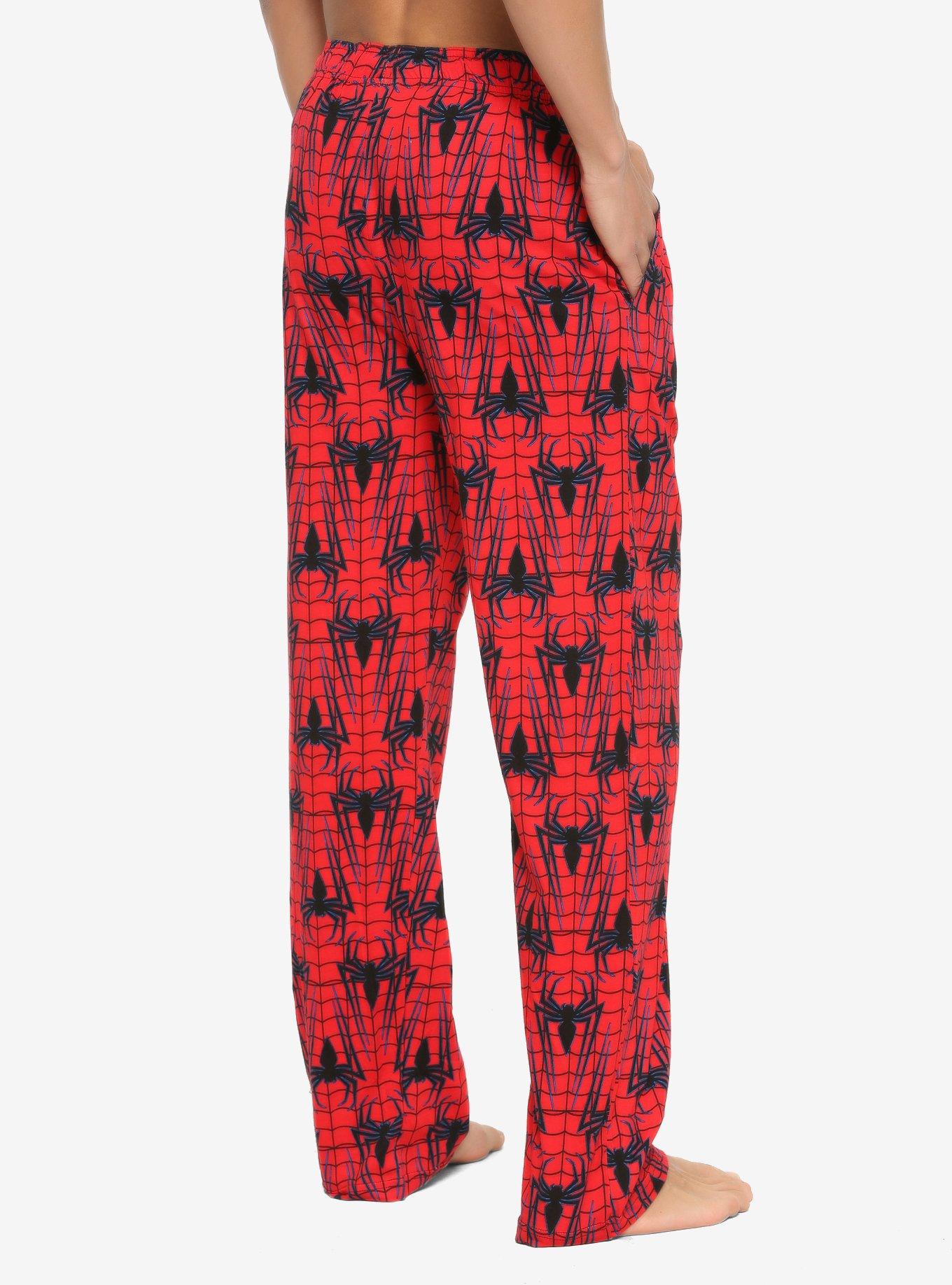 Marvel Spider-Man Spider Symbol Sleep Pants - BoxLunch Exclusive, BLACK, alternate