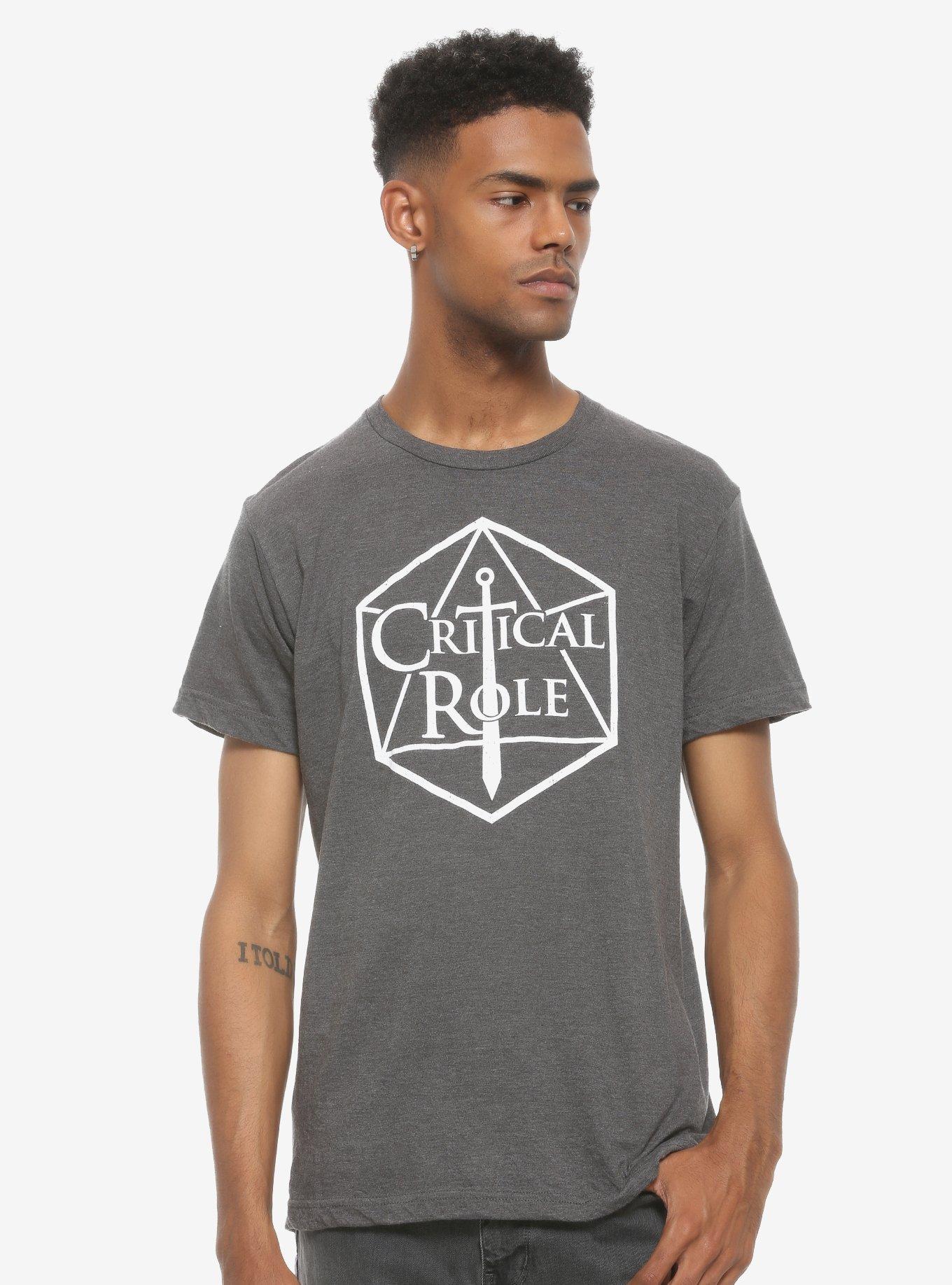 Critical Role White Logo T-Shirt, BLACK, alternate